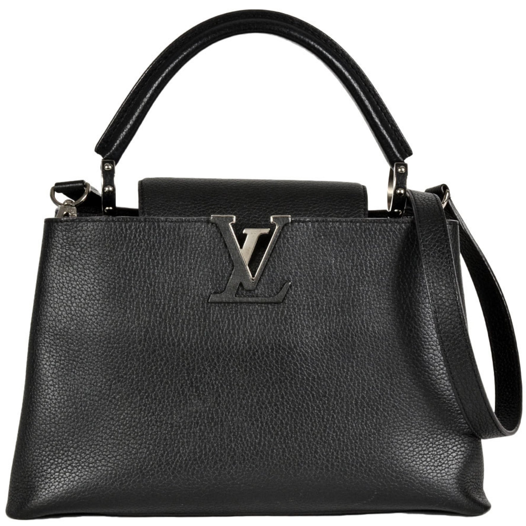 Louis Vuitton Capucines MM Handbag Leather Noir