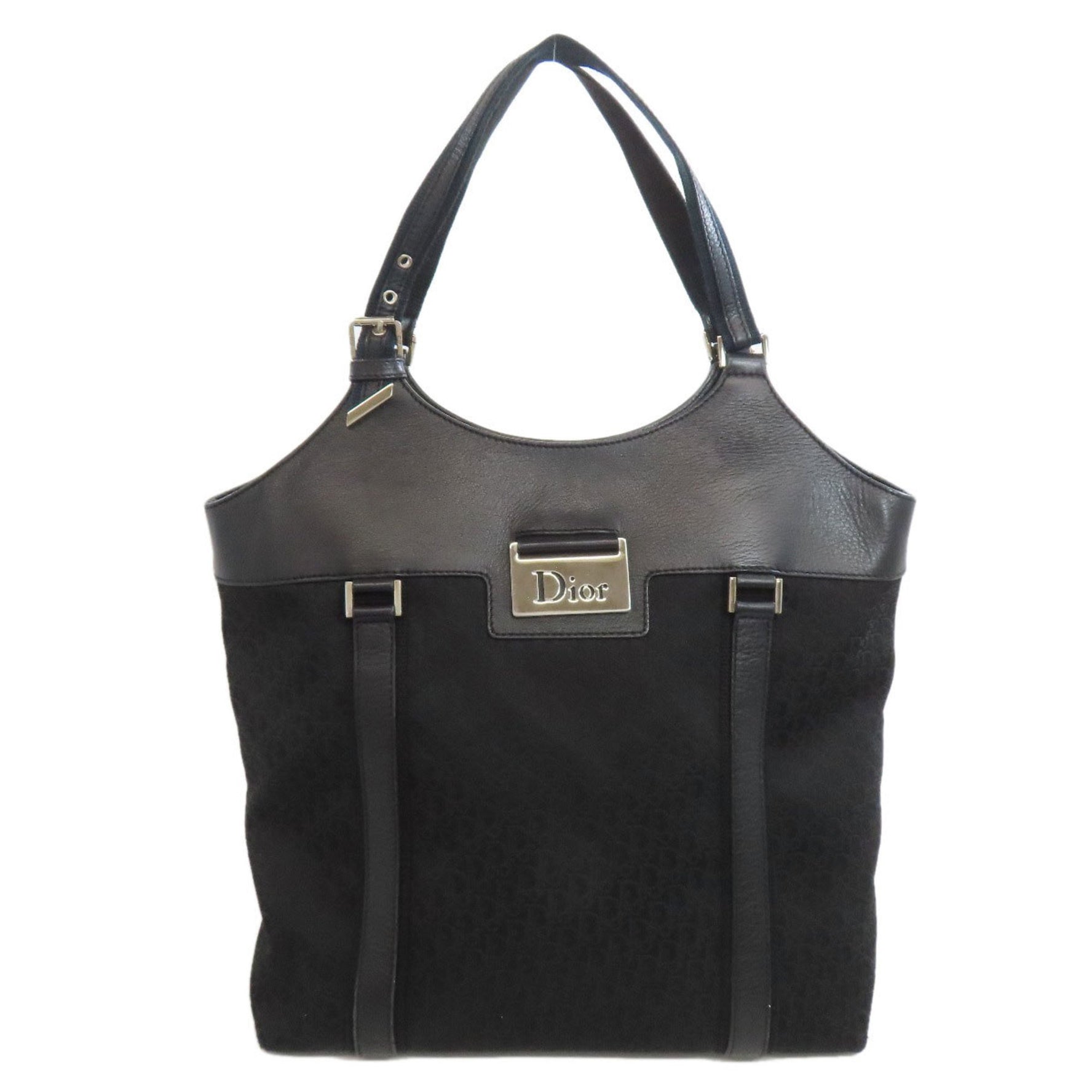 Christian Dior Trotter Pattern Canvas Handbag CHRISTIAN DIOR