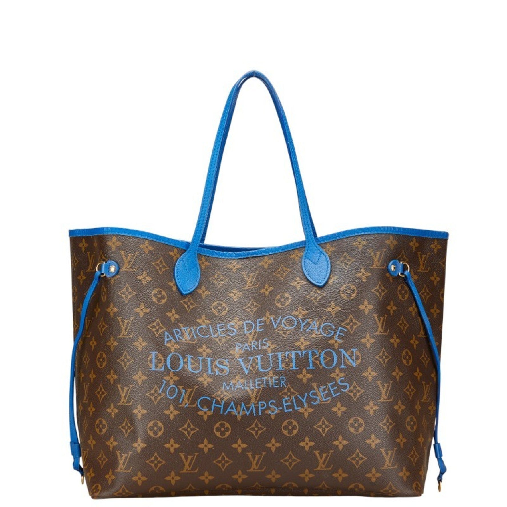 Louis Vuitton Monogram Tote Bag Blue,Brown,Monogram