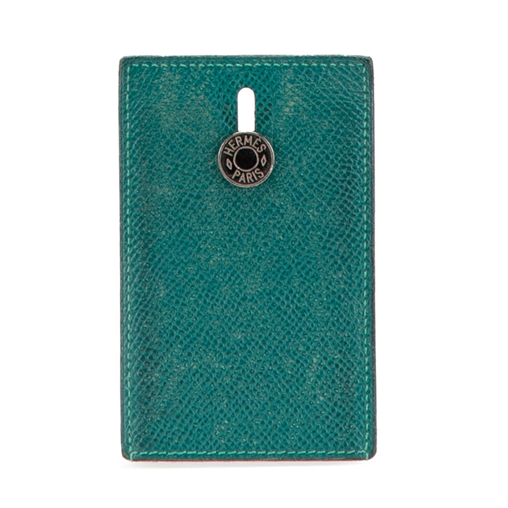 Hermes Hermès Diabolo Business Card Case in Grisly Evercalf Leather