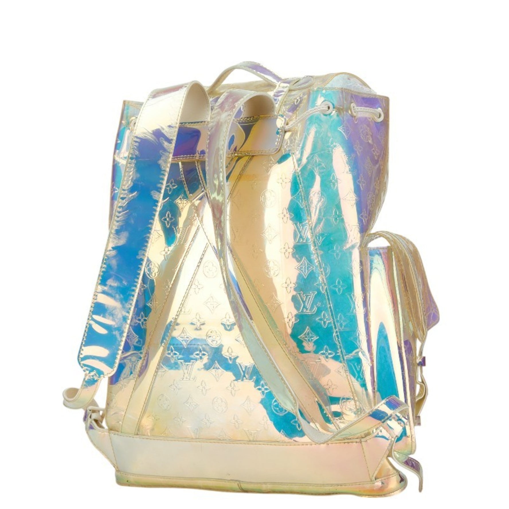 Louis Vuitton Monogram Prism Christopher GM Backpack Transparent PVC Leather