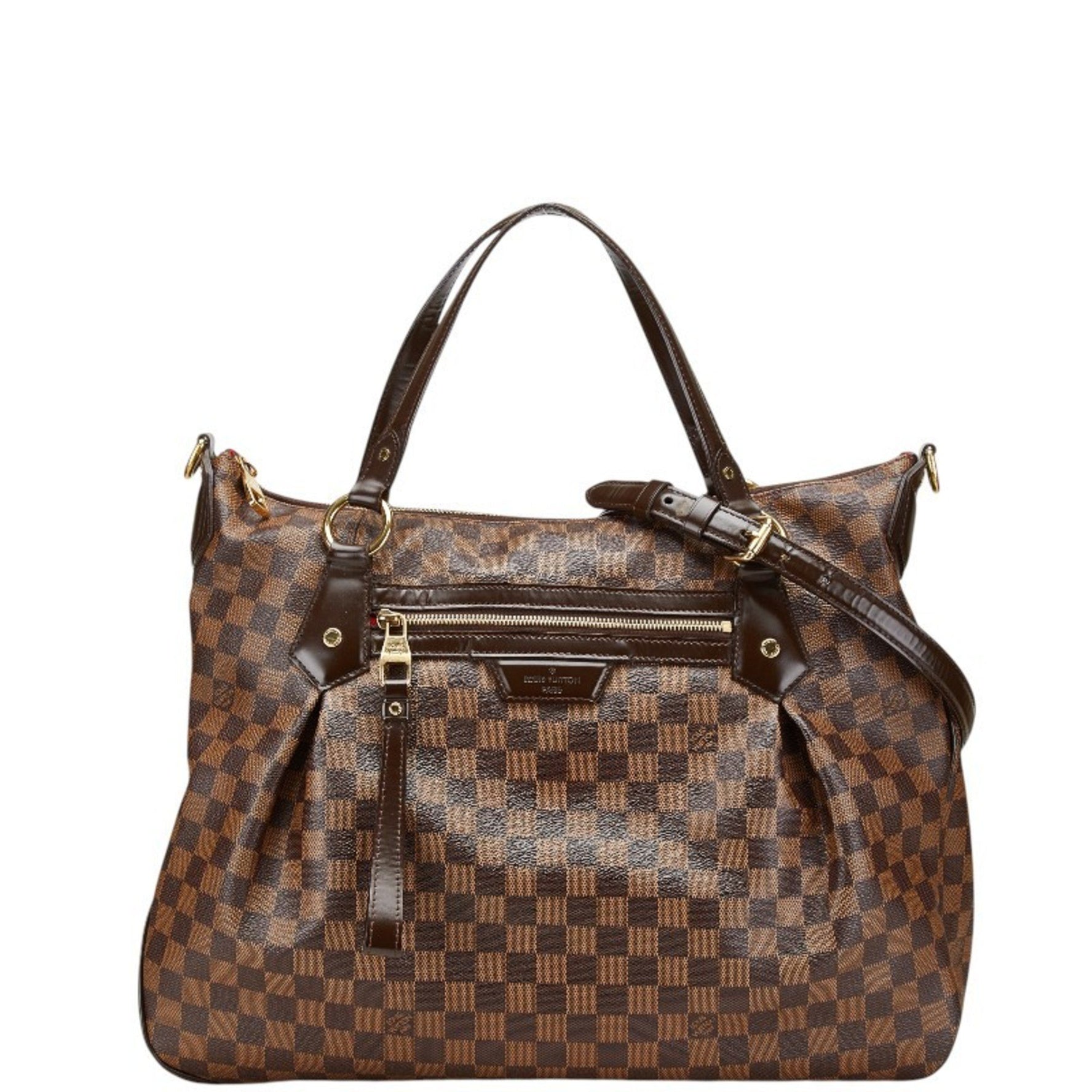 Louis Vuitton Damier Evora GM Handbag/Shoulder Bag, 2-Way, N41132, Brown PVC Leather, Women's, LOUIS VUITTON