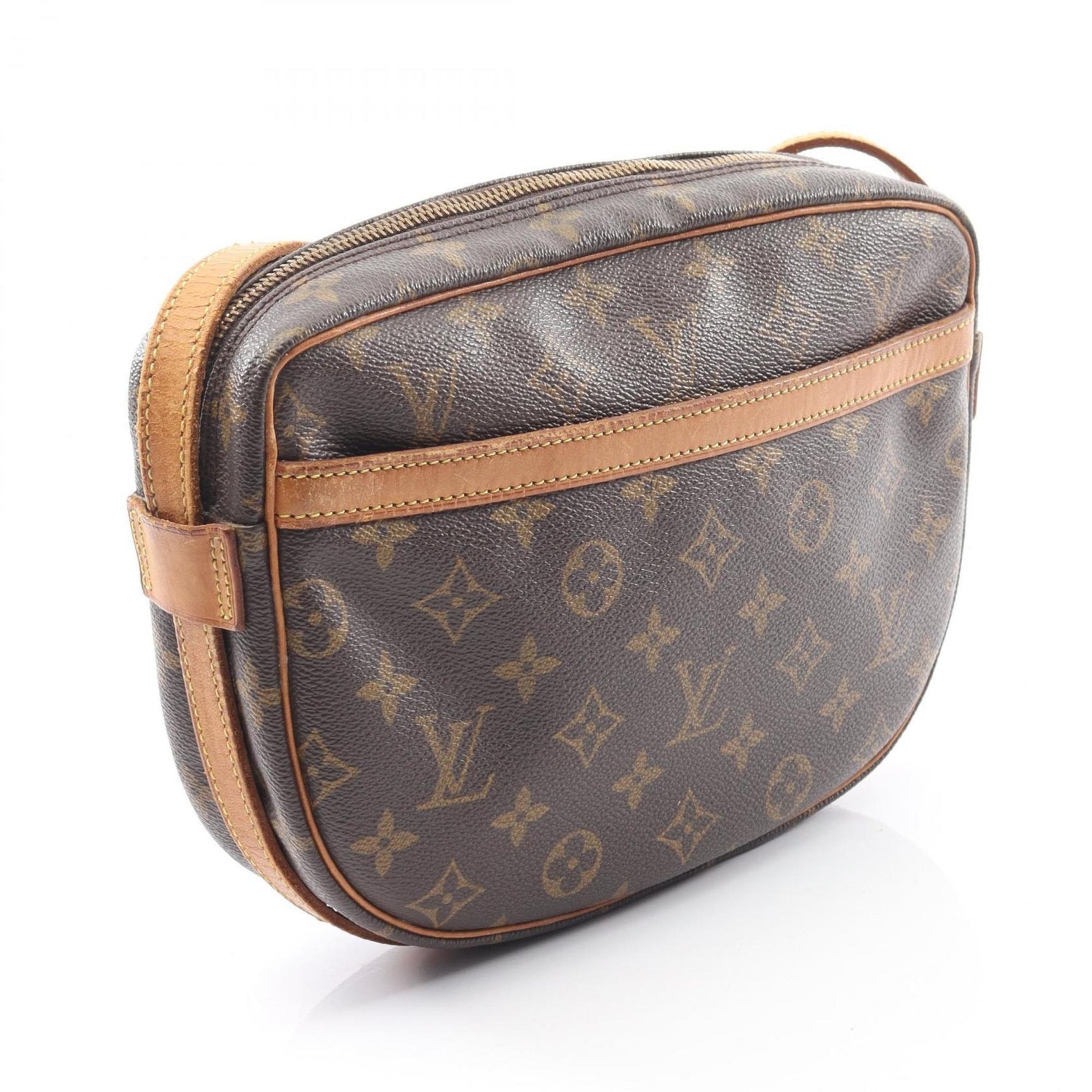 Louis Vuitton Jone Fille MM Shoulder Bag, Leather Monogram, Brown