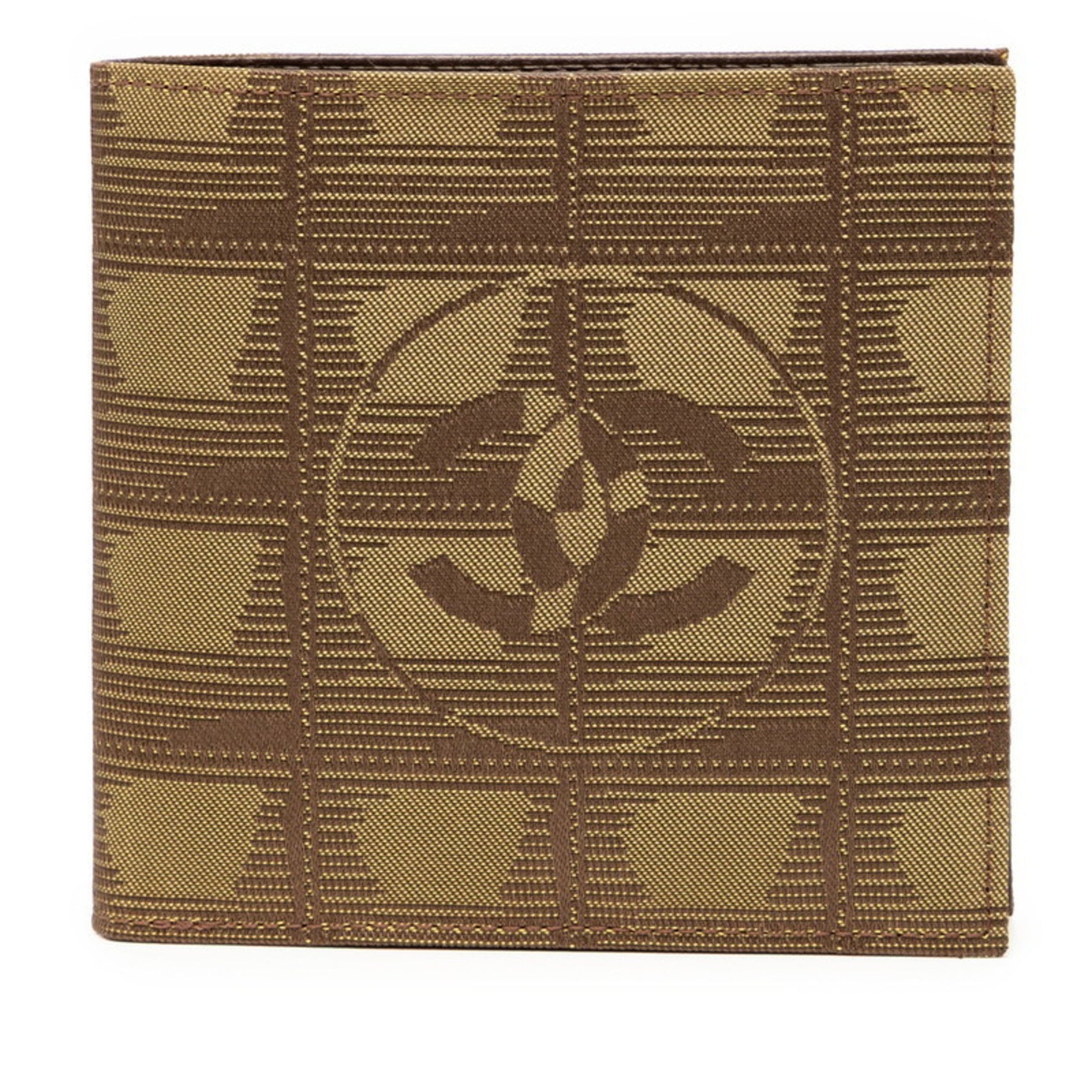 Chanel New Travel Line Coco Mark Bifold Wallet Nylon Leather