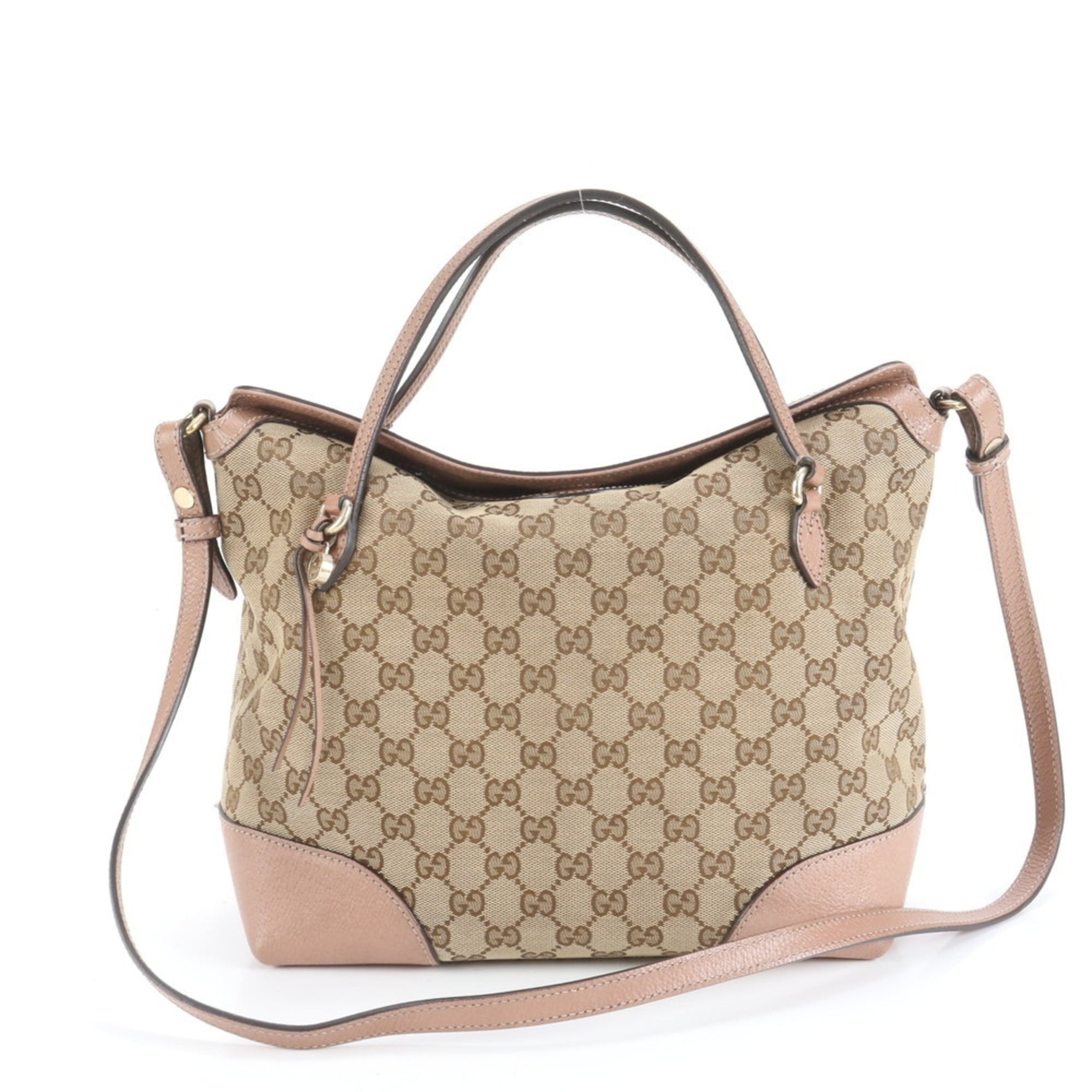 Gucci GG Canvas Brie Leather Shoulder Bag/Crossbody Tote