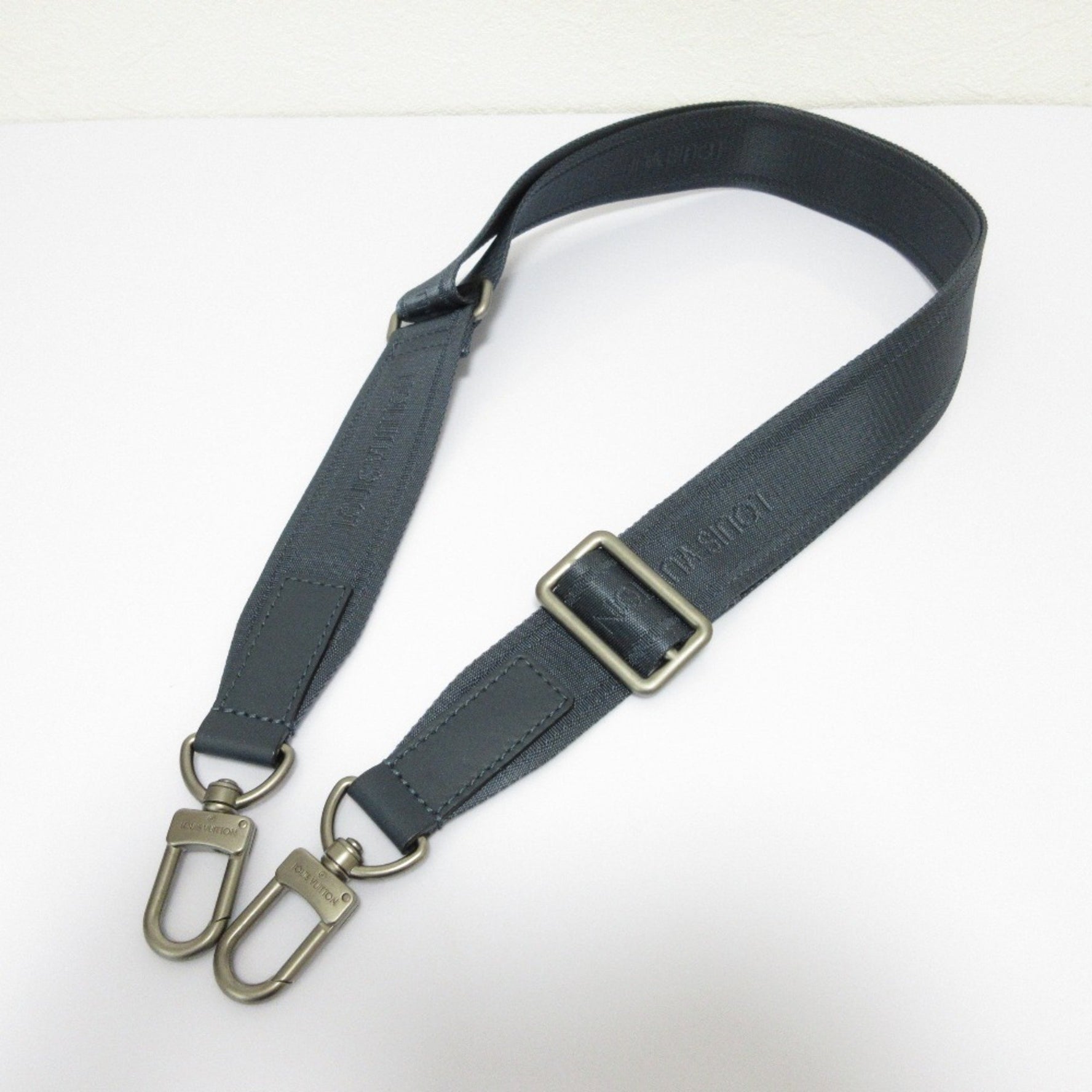 Louis Vuitton Logo Jacquard Shoulder Strap Only, Saxe, Silver Hardware, Men's/Women's