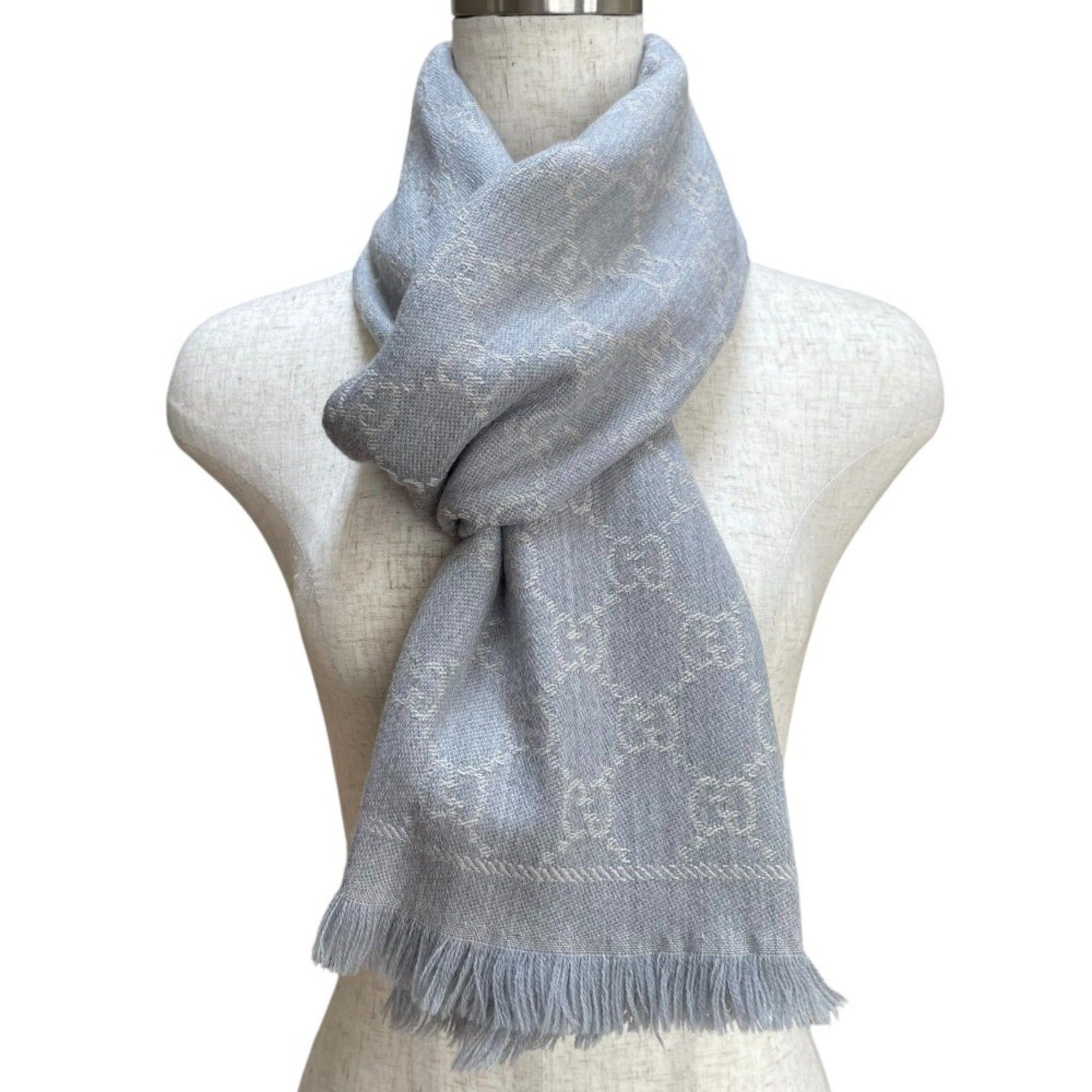 GUCCI GG pattern knit scarf/stole