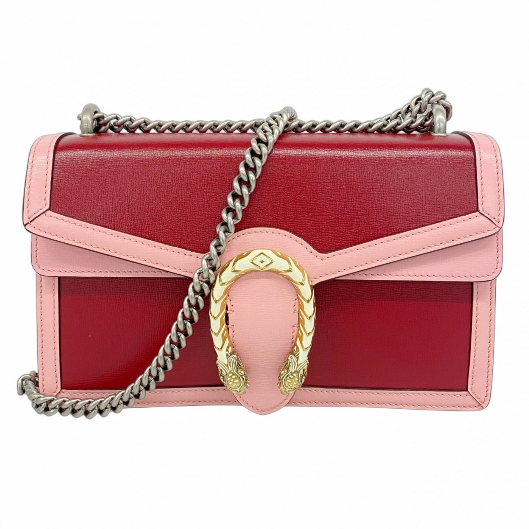 Gucci Dionysus Shoulder Bag Leather Red Pink