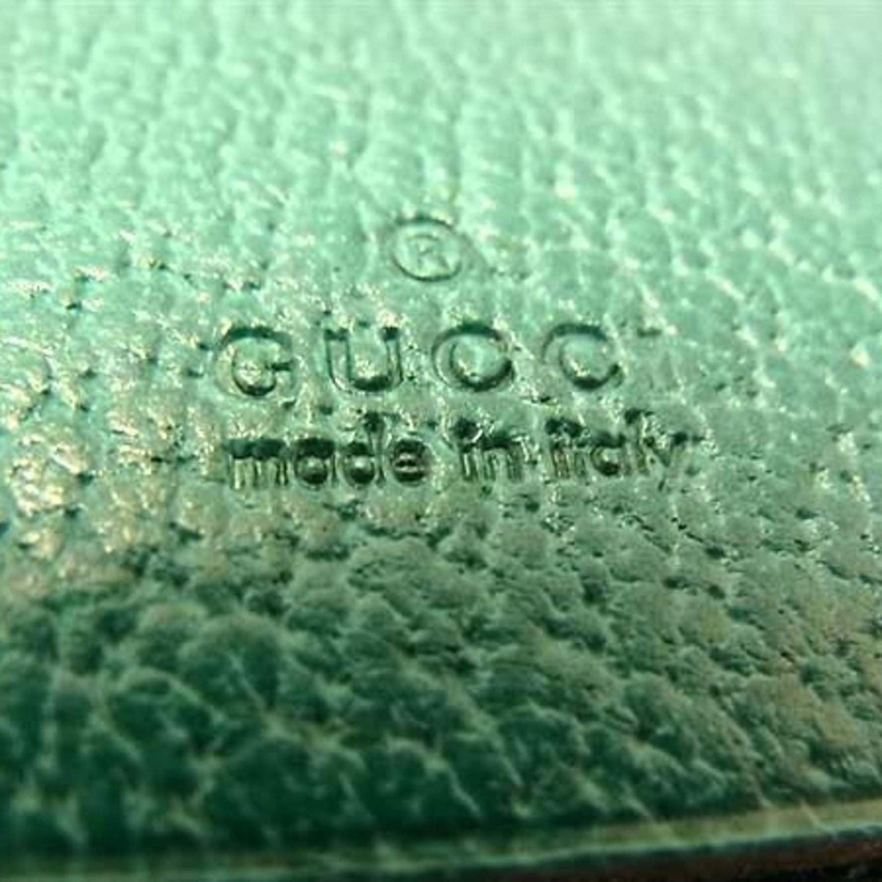 GUCCI GG Canvas Key Case Beige Brown Green Leather Men's