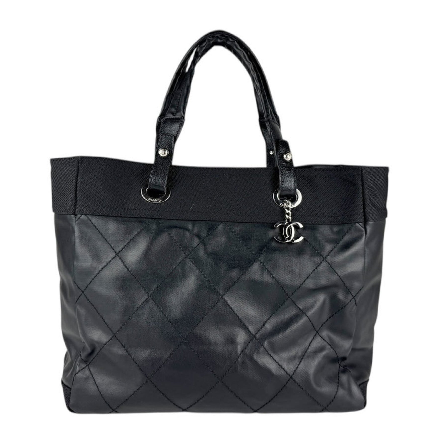 CHANEL Paris-Biarritz MM Handbag, Coated Canvas and Leather