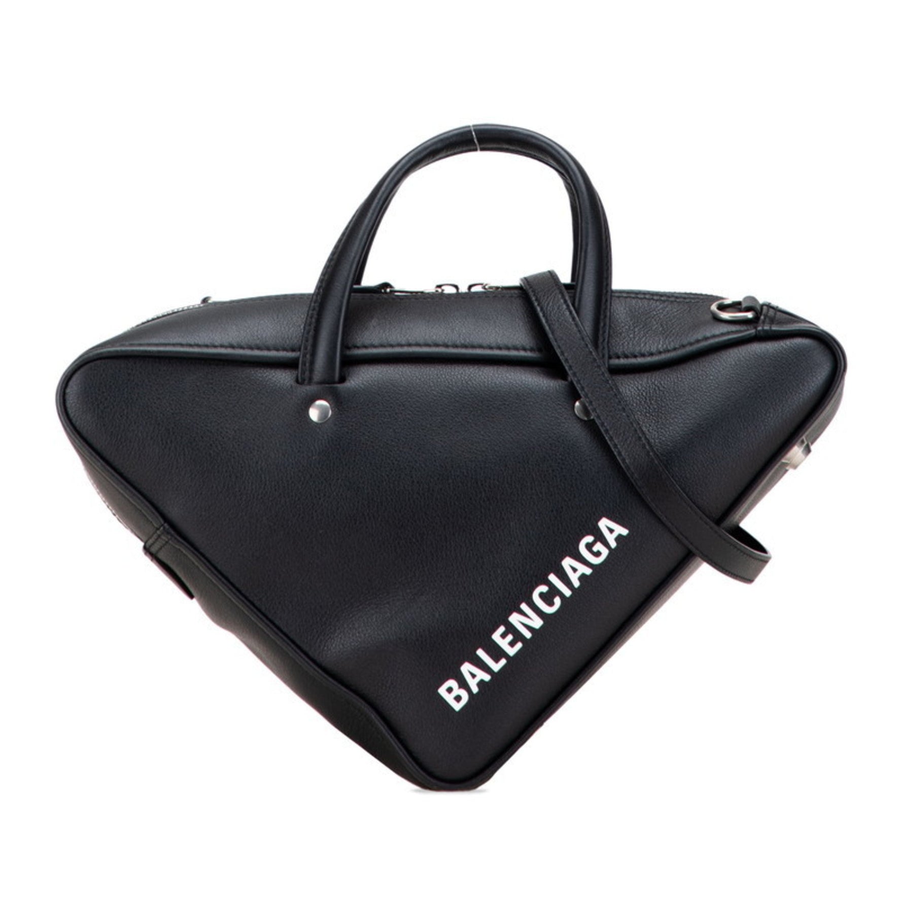Balenciaga Triangle Duffle Handbag/Shoulder Bag Leather