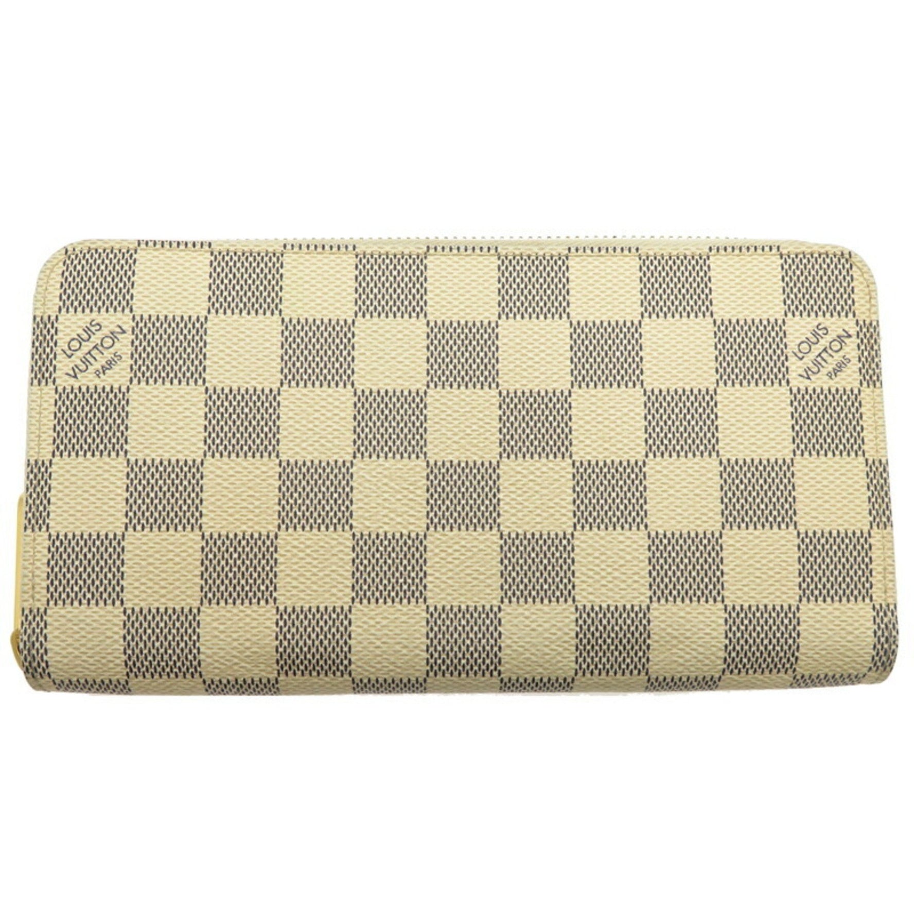 Louis Vuitton Azur Zippy Wallet Long Damier White