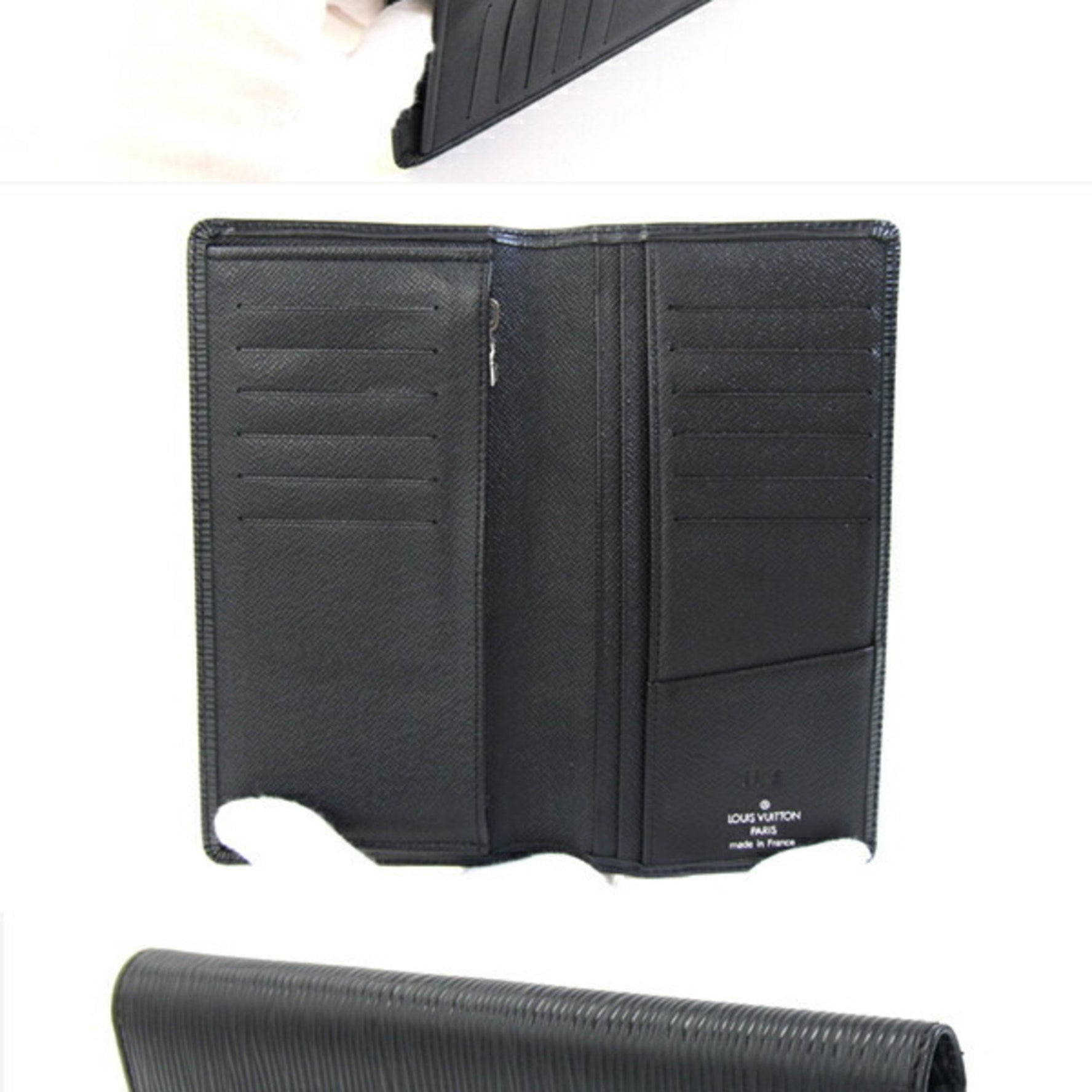 Louis Vuitton Epi Portefeuille Brazza Bifold Long Wallet Noir Black
