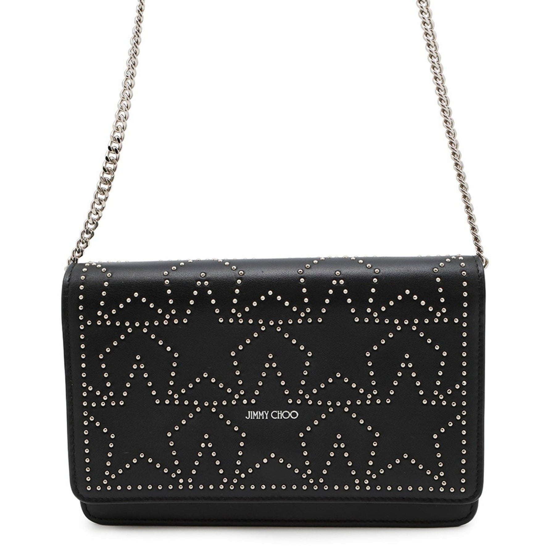 Jimmy Choo Star Leather Chain Wallet