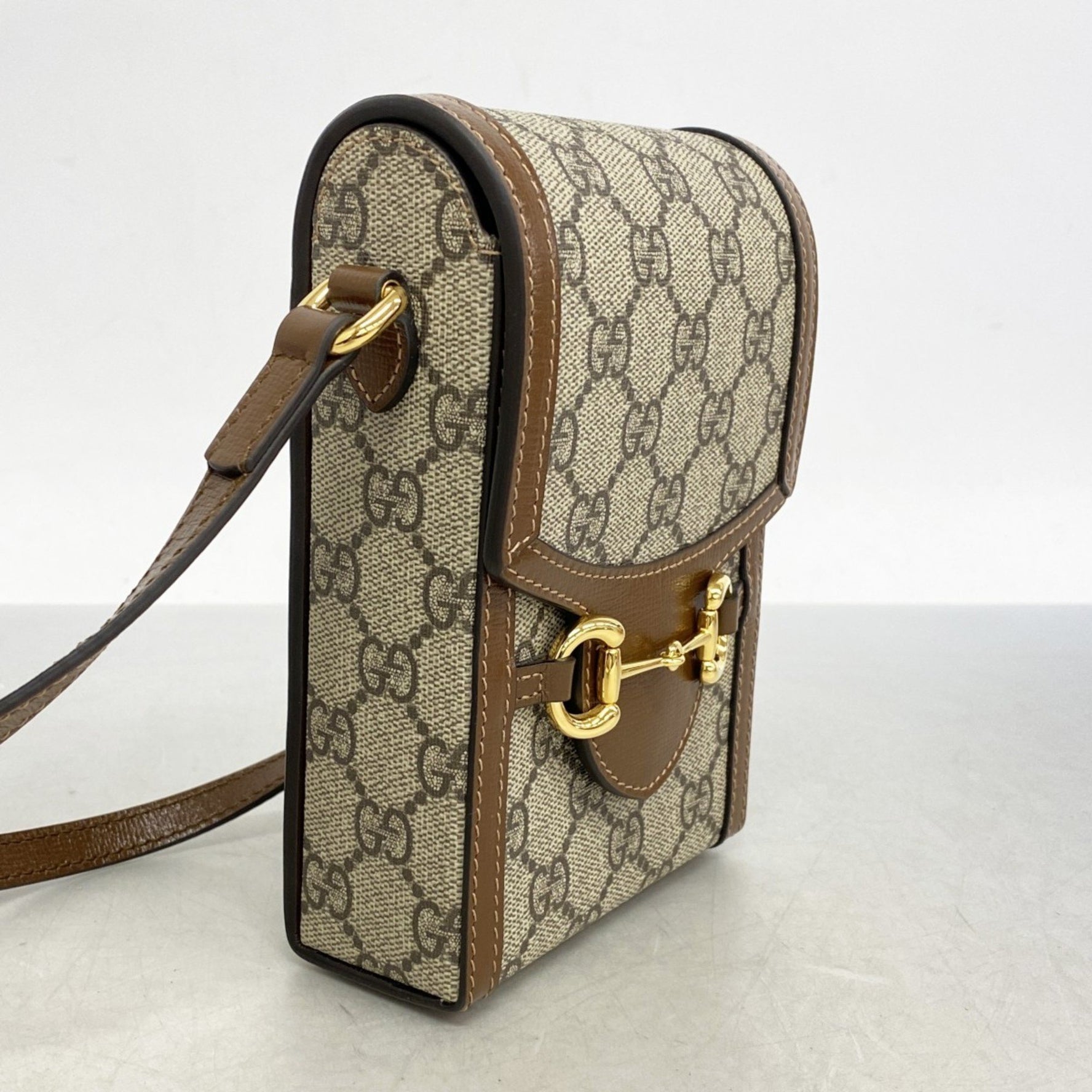 Gucci GG Supreme Horsebit Shoulder Bag