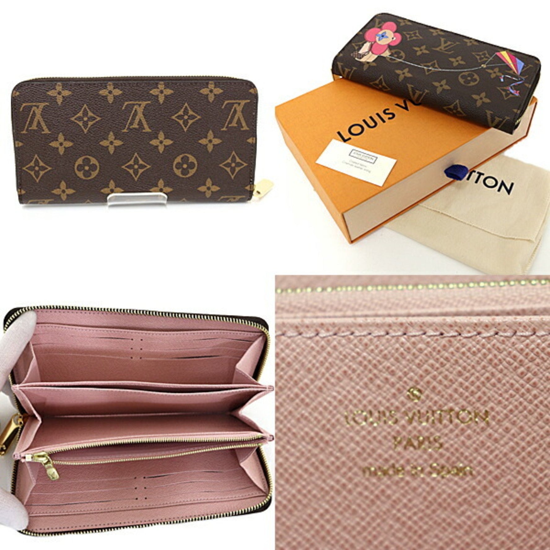 Louis Vuitton Zippy Vivienne Day Limited Round Long Wallet Rose Ballerine A