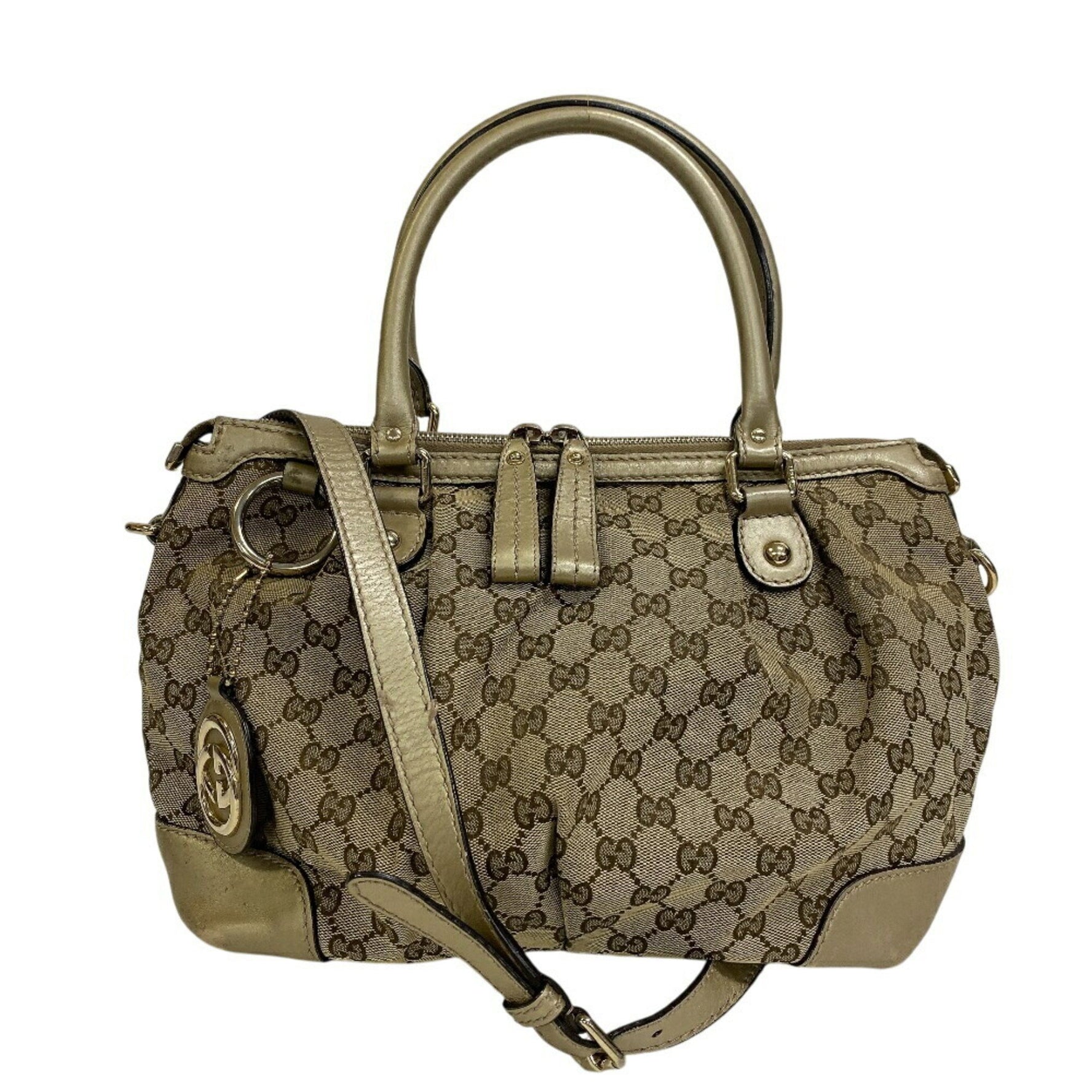 GUCCI Sukey GG Canvas Handbag