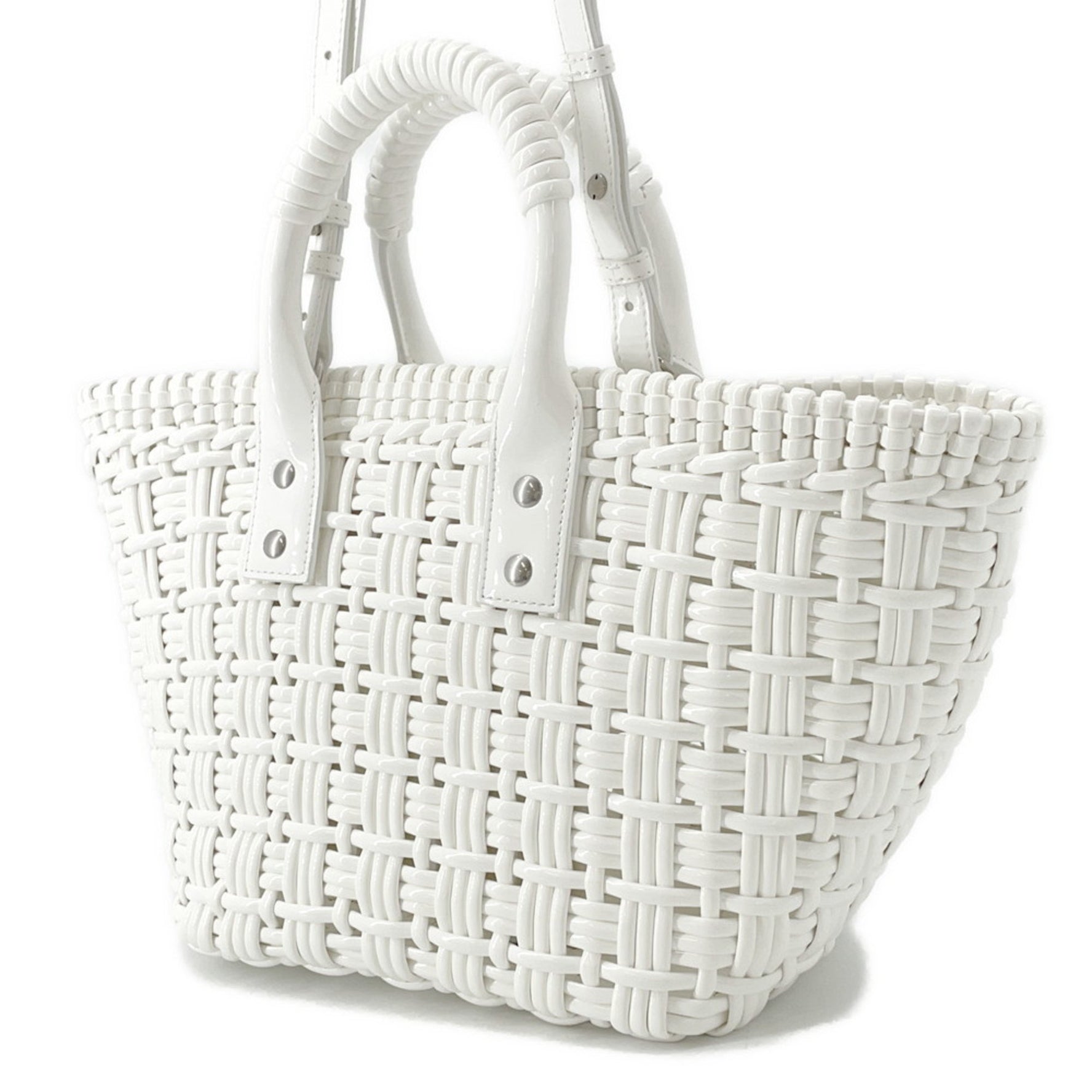 Balenciaga Bistro XS Patent Leather Handbag Shoulder Bag Basket