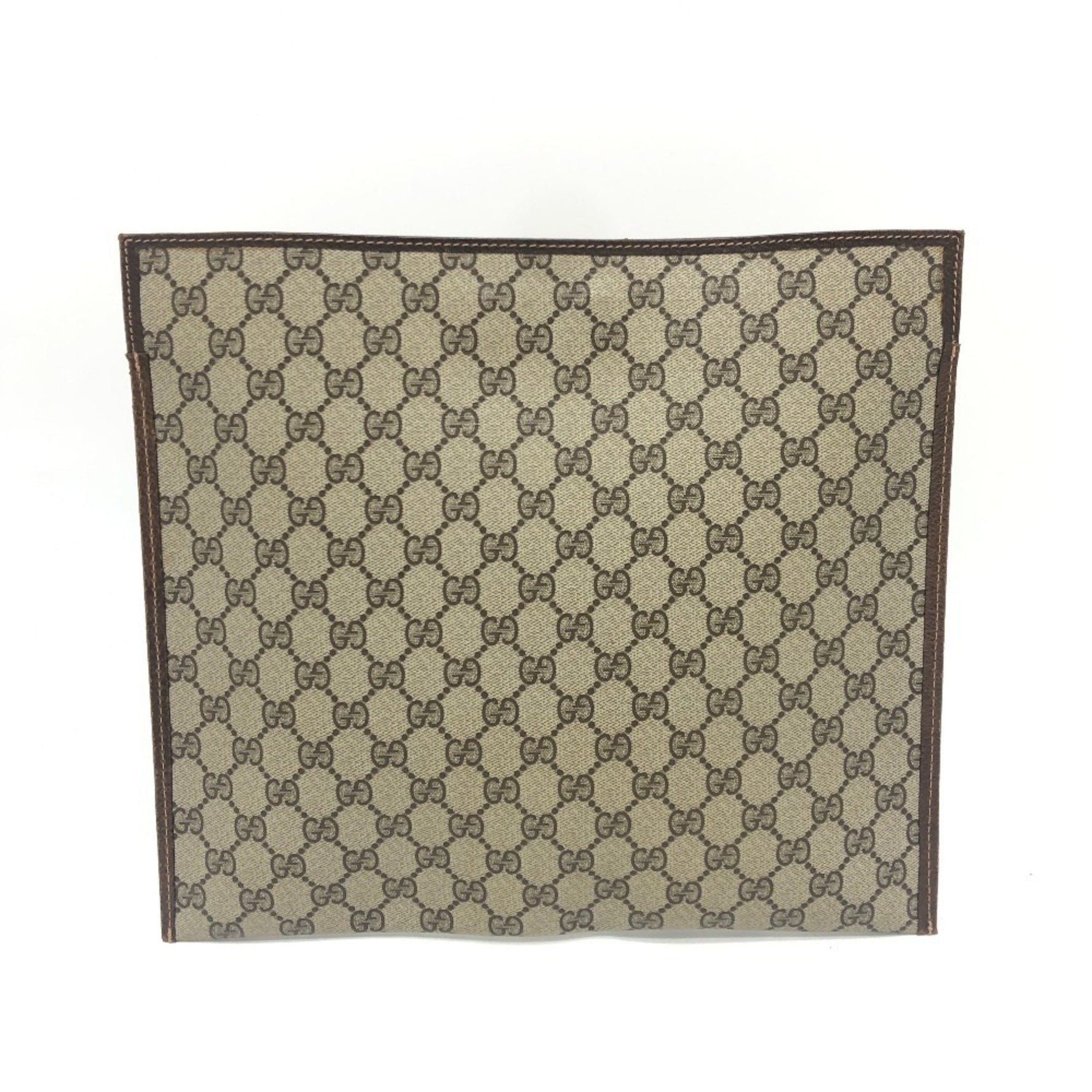 GUCCI Old Flat Clutch Bag, All-Over Print, Second GG Supreme Canvas