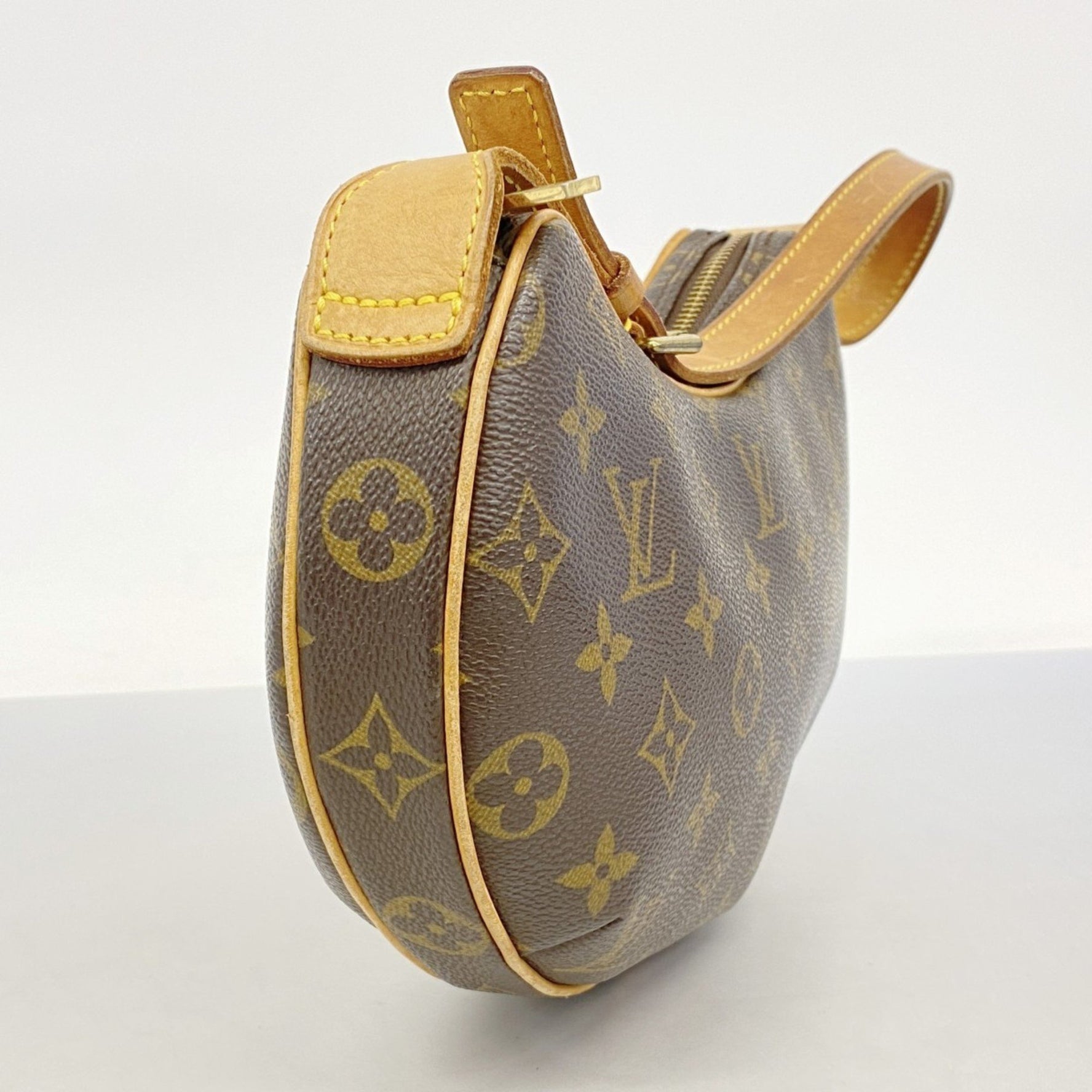 Louis Vuitton Monogram Pochette Croissant Shoulder Bag M51510 Brown Women's