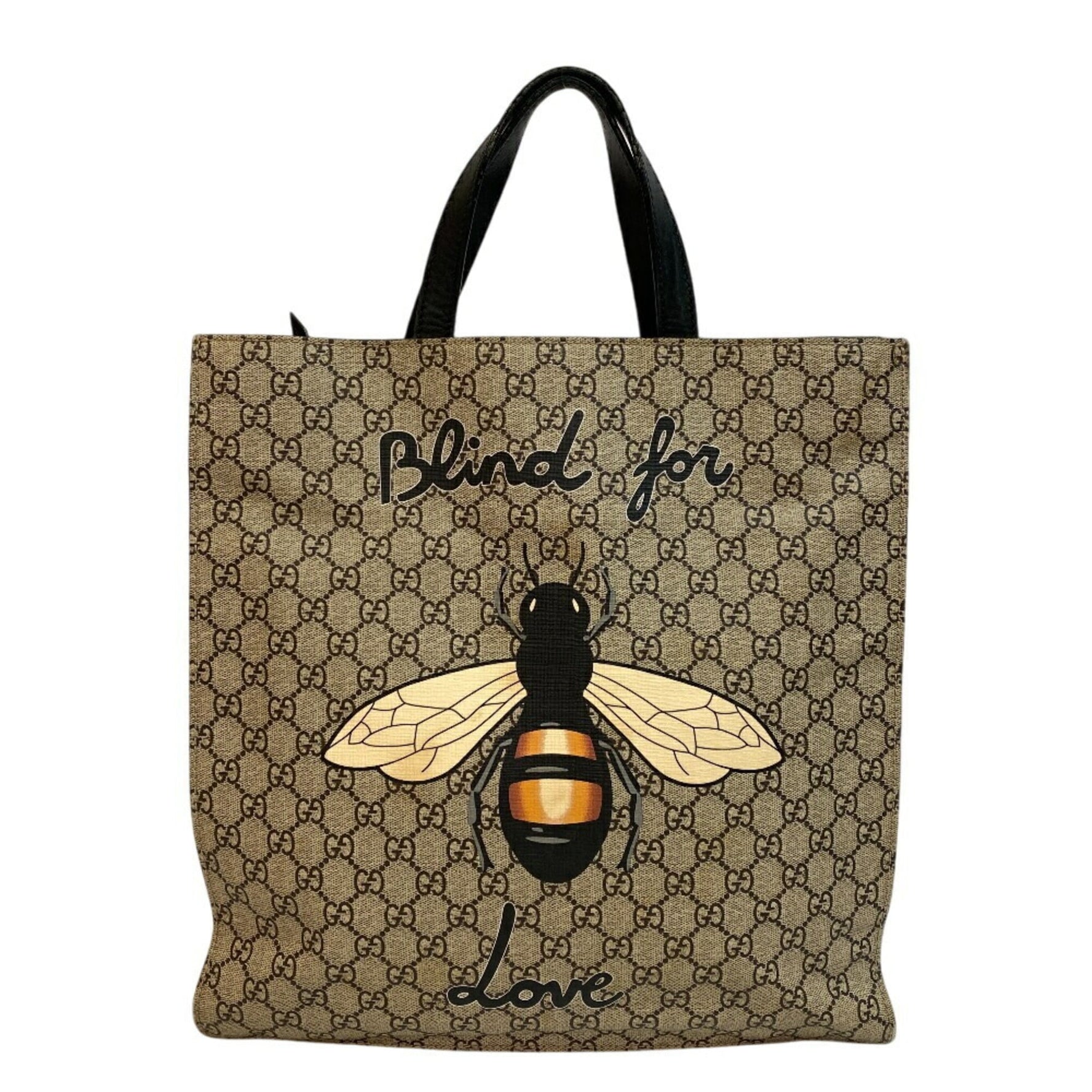 GUCCI GG Supreme Bee Print Tote Bag, Beige, Unisex