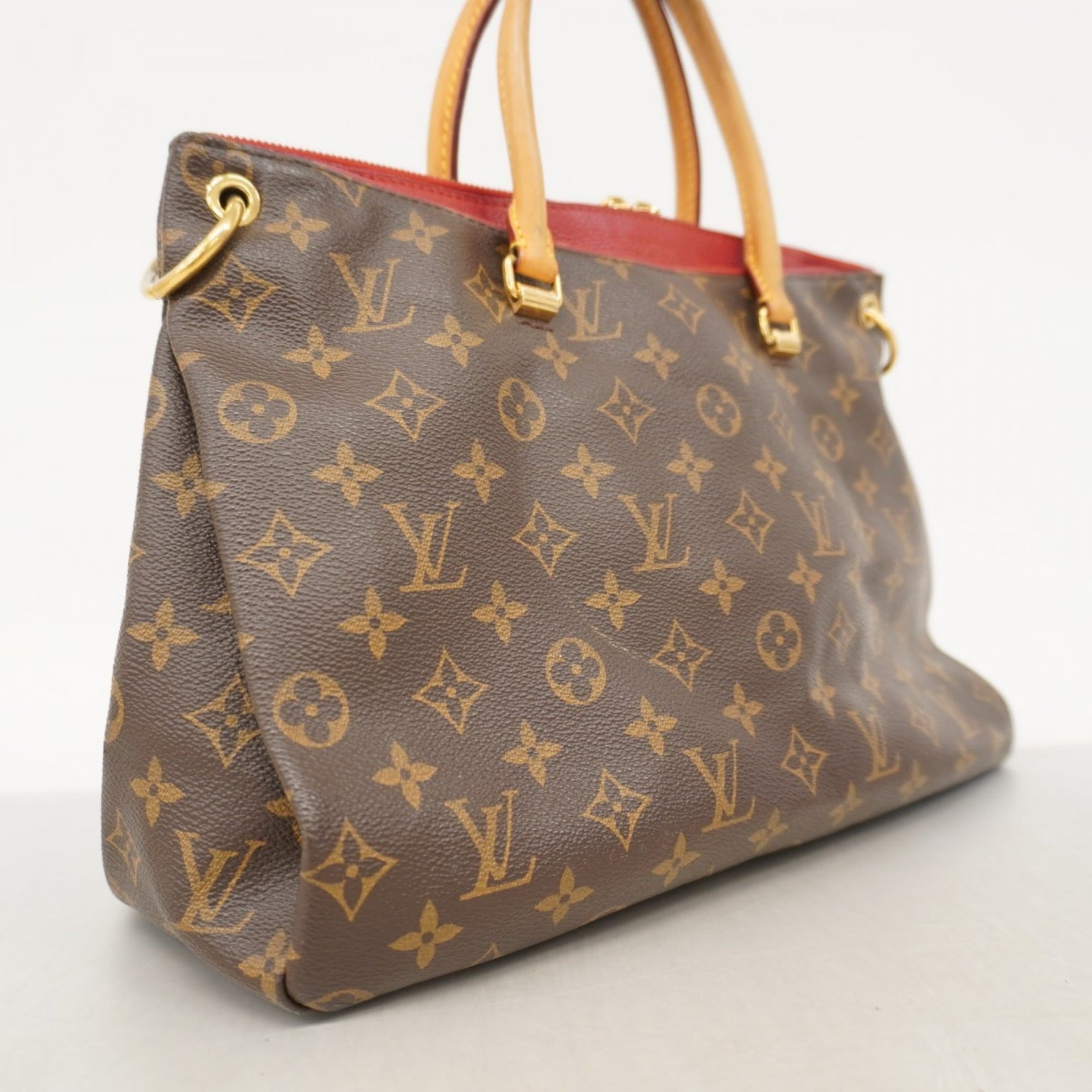 Louis Vuitton Monogram Pallas Handbag Brown Cerise Bag