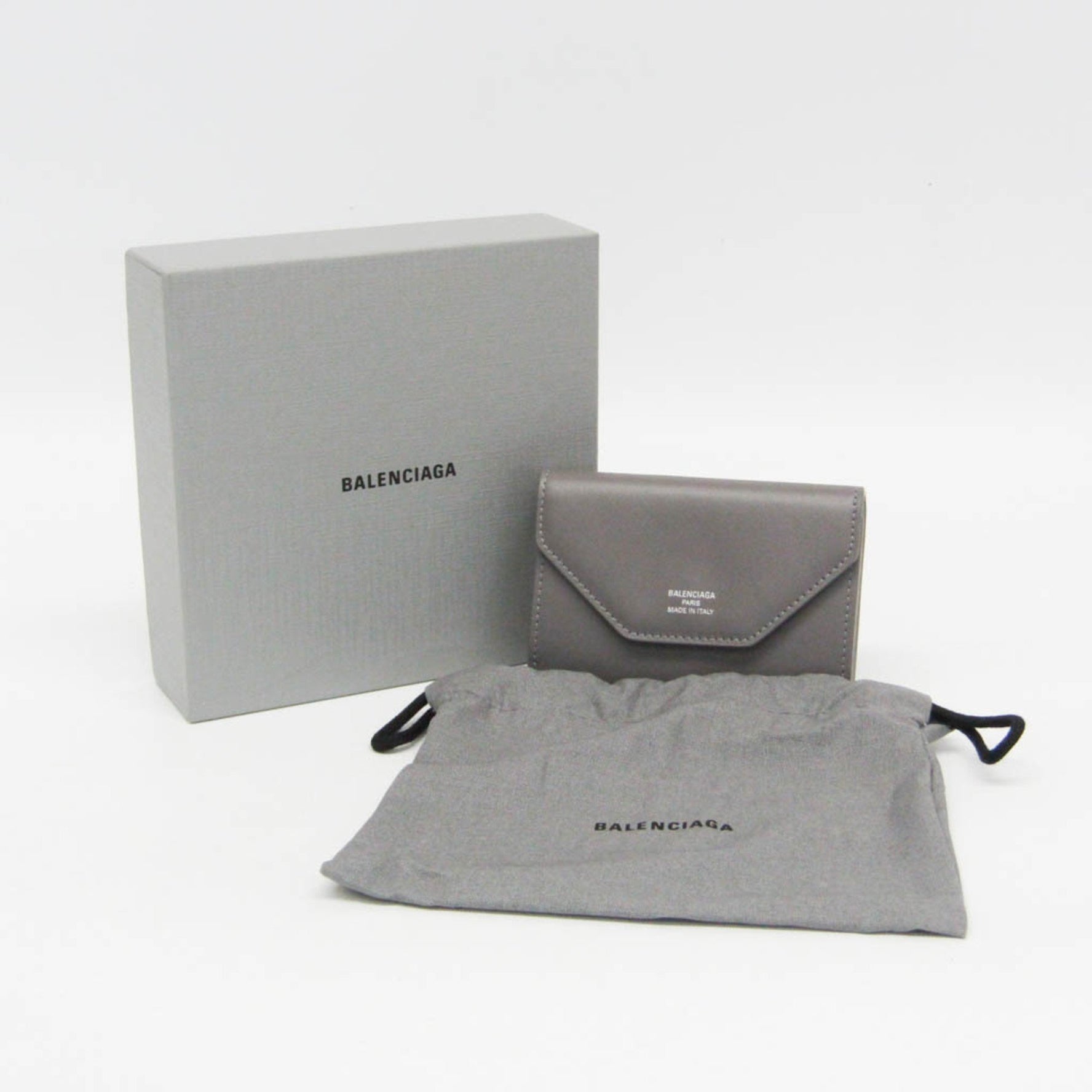 Balenciaga Envelope Women's Leather Wallet (tri-fold) Gray