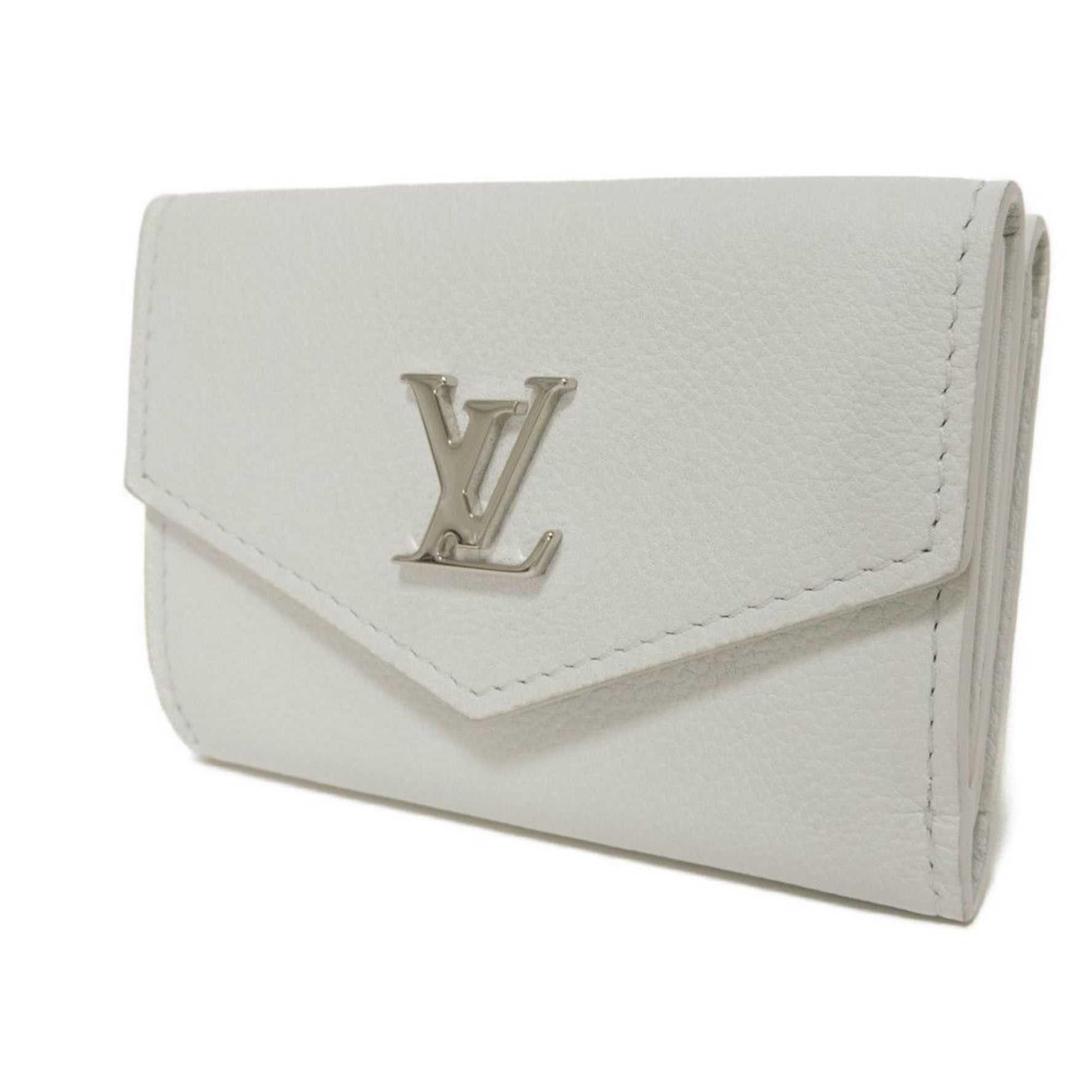 Louis Vuitton Portefeuille Lock Mini Tri-fold Wallet, Japan Exclusive, Calfskin, Card Case, Coin LV Snow Men's and