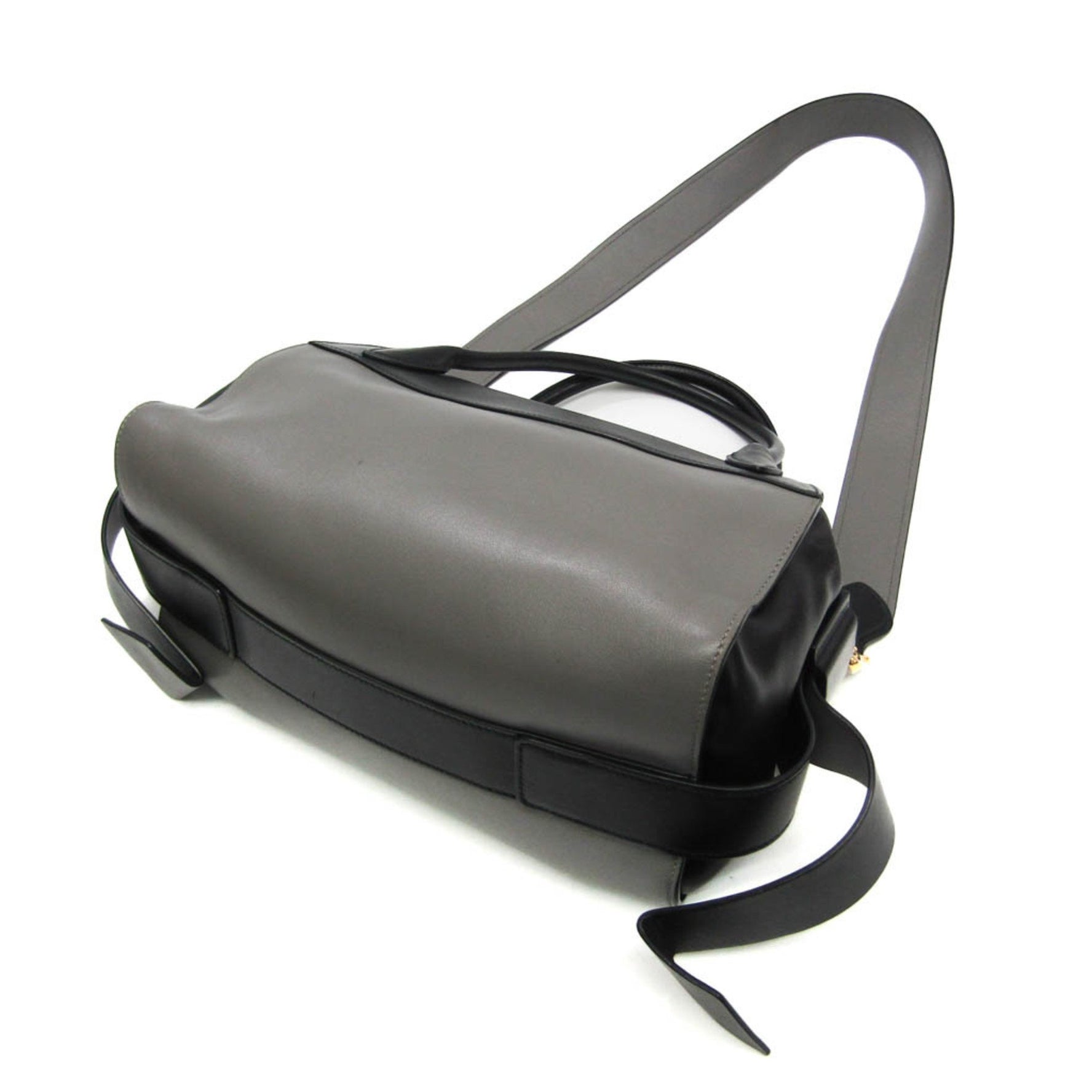 Prada Women's Leather Handbag,Shoulder Bag Black,Gray