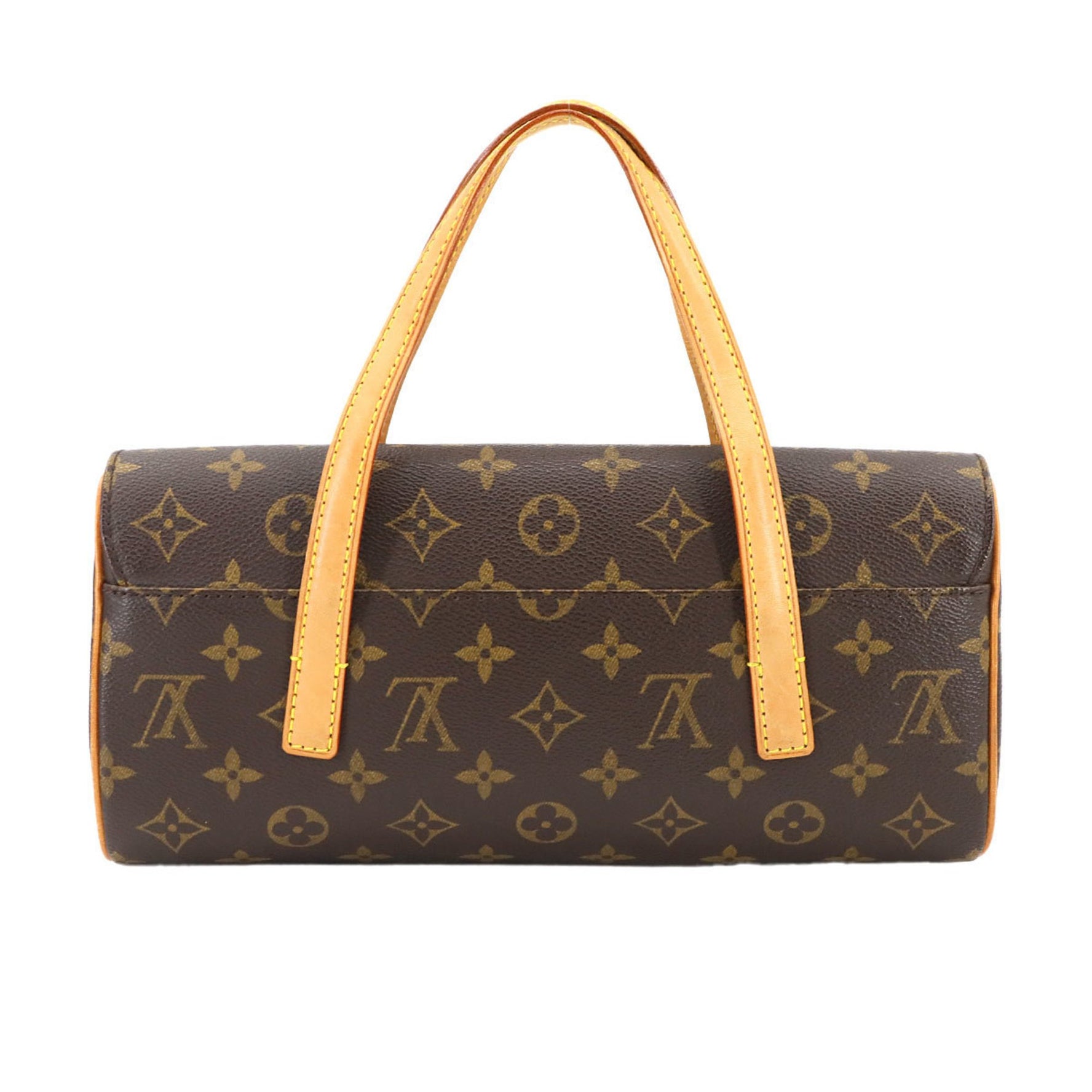 Louis Vuitton Monogram Sonatine Handbag, Brown, Gold Hardware