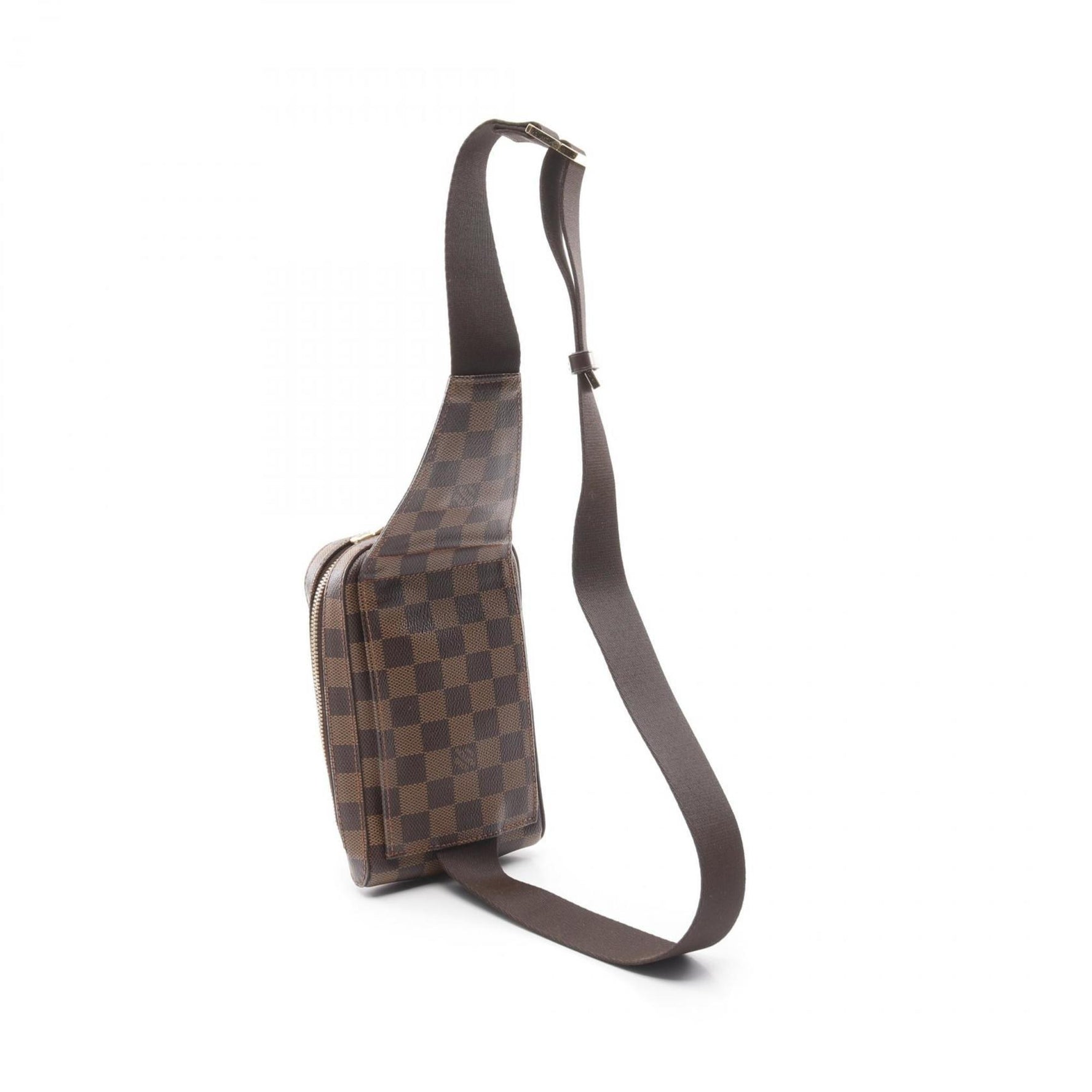 Louis Vuitton Geronimos Waist Bag/Body Bag, Coated Canvas with Damier Leather, Brown
