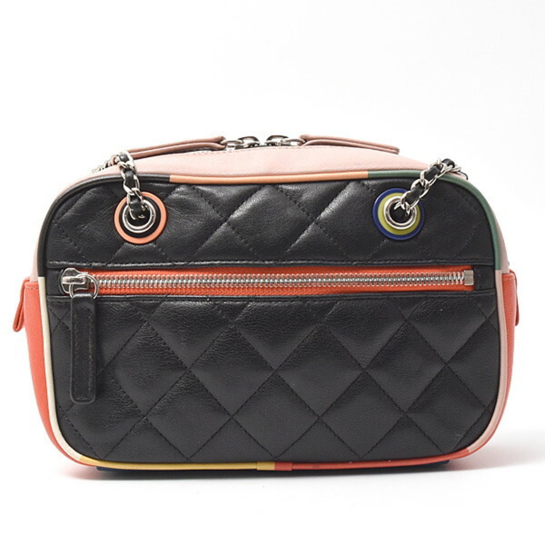 Chanel Matelasse Chain Shoulder Bag No. 23 Lambskin Black x Multicolor