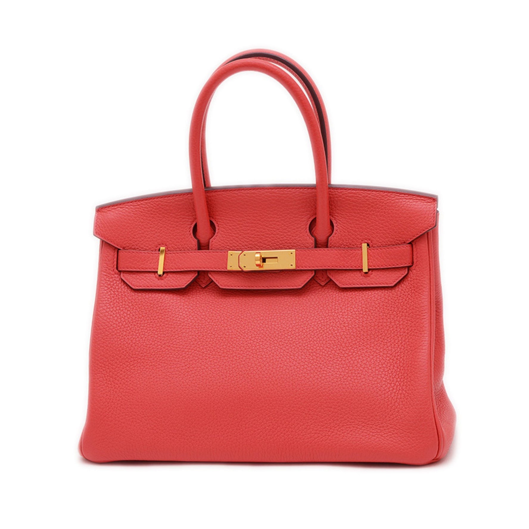 Hermes Birkin 30 Handbag Taurillon Rouge Pivoine Gold Hardware D Stamp BP