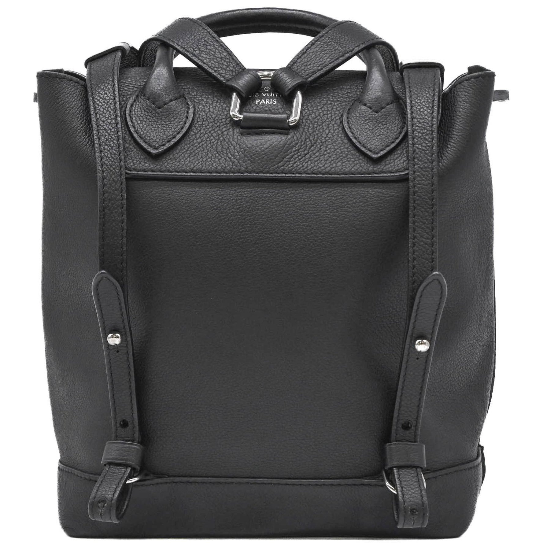 Louis Vuitton Lockme Backpack in Taurillon Leather (Black)
