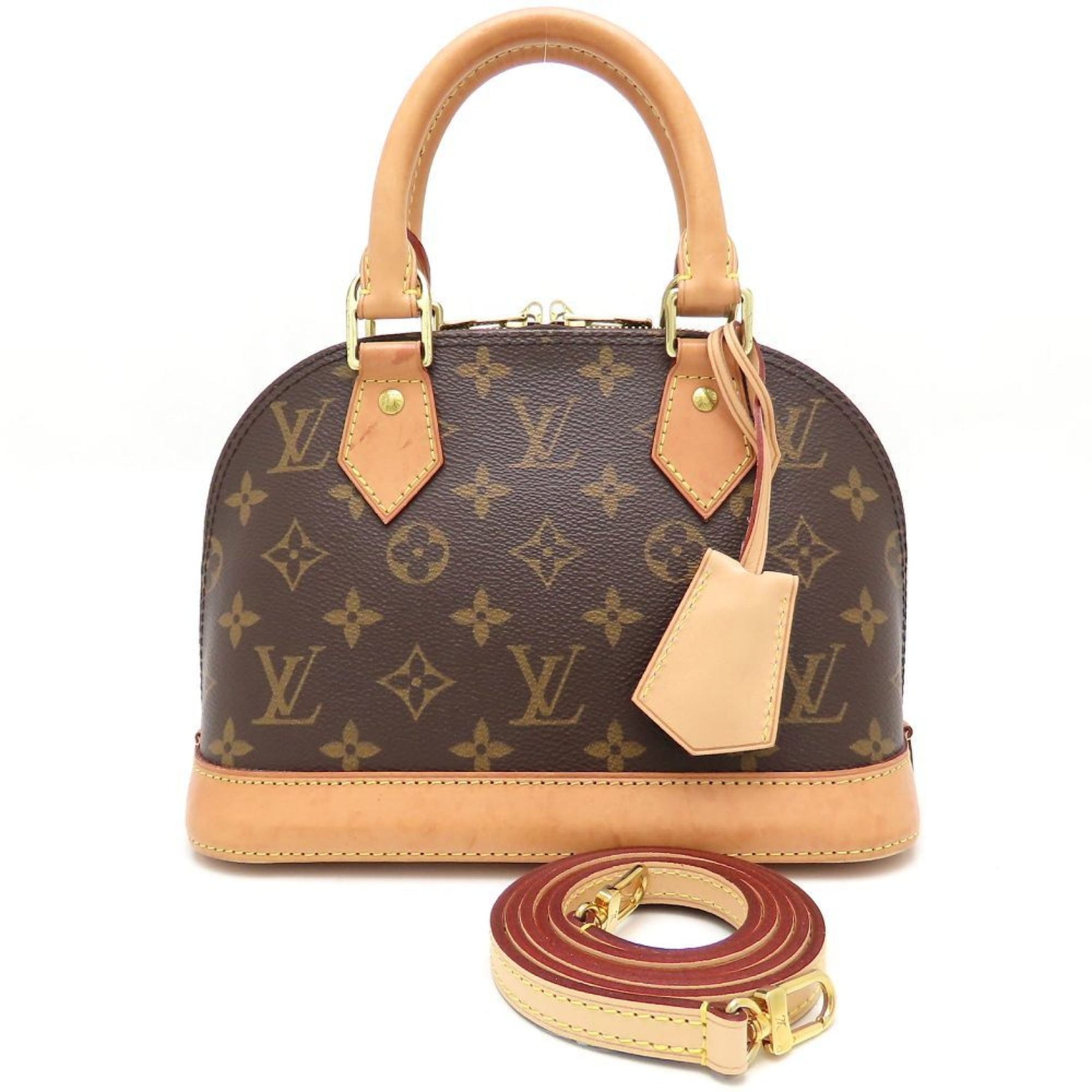 Louis Vuitton Monogram Alma BB Handbag Brown