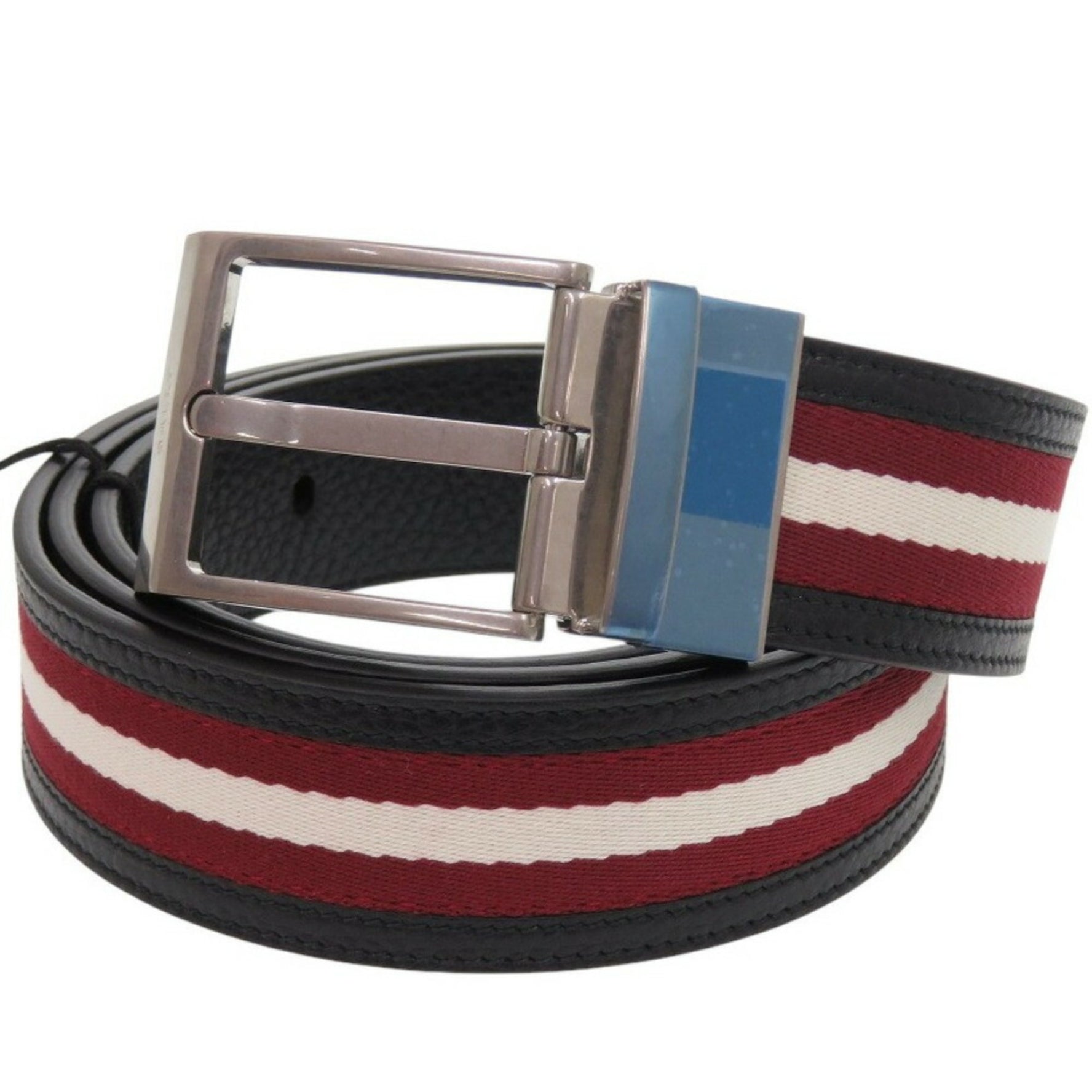 Unused Bally SHIFFIE 35 R.TSP Leather Red Belt