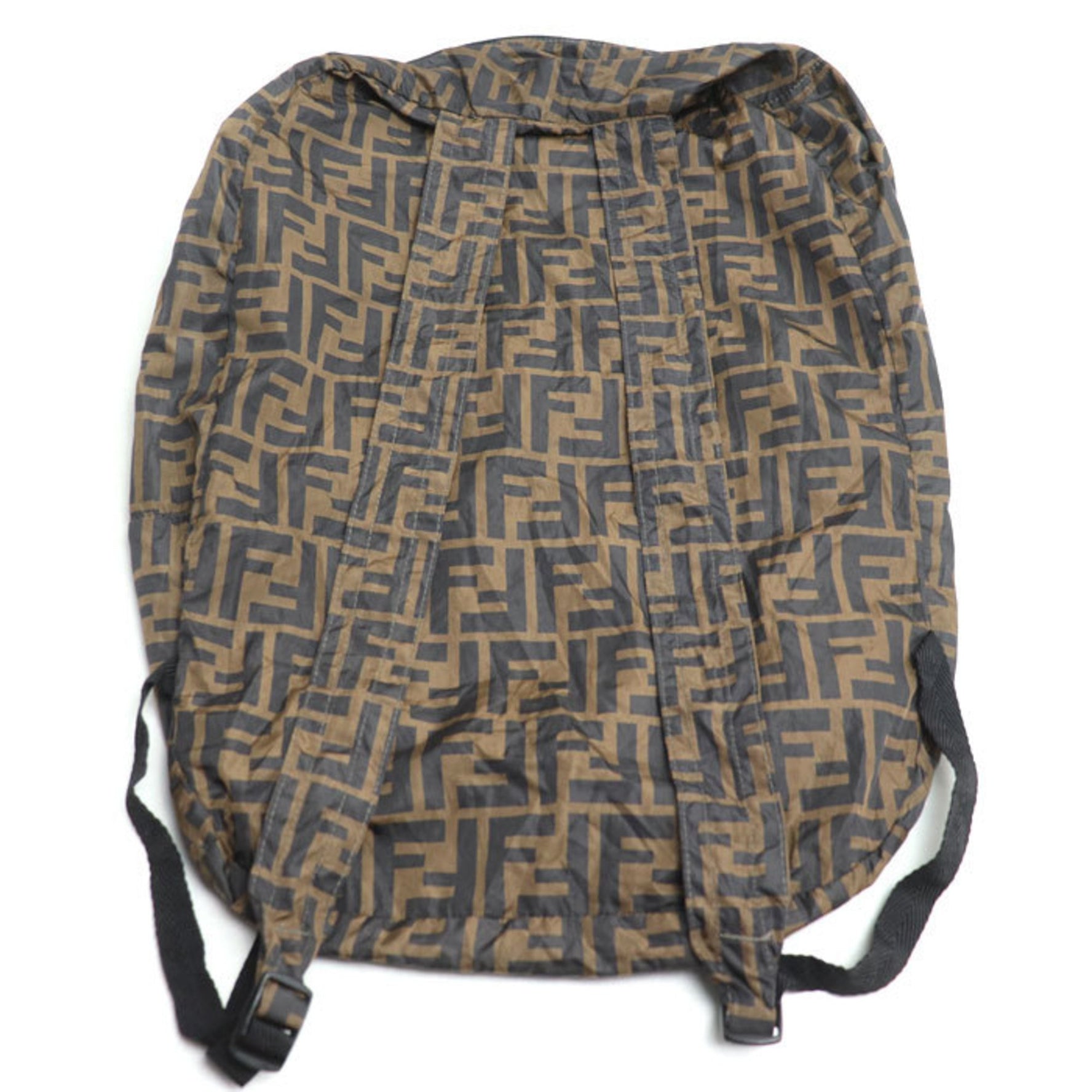 FENDI Zucca Packable Eco Bag Pouch Brown Black
