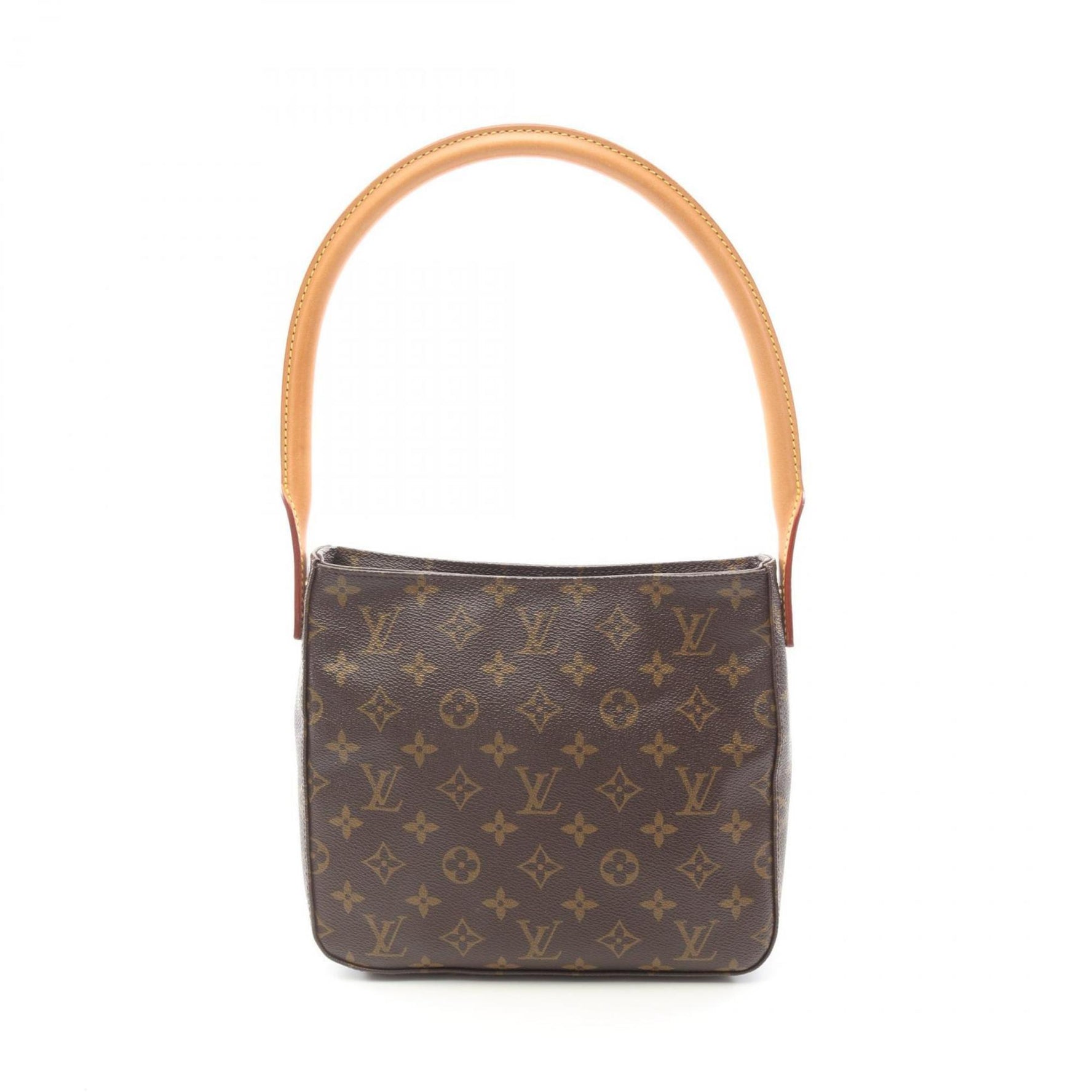 Louis Vuitton Looping MM Monogram Shoulder Bag Coated Canvas Leather Brown