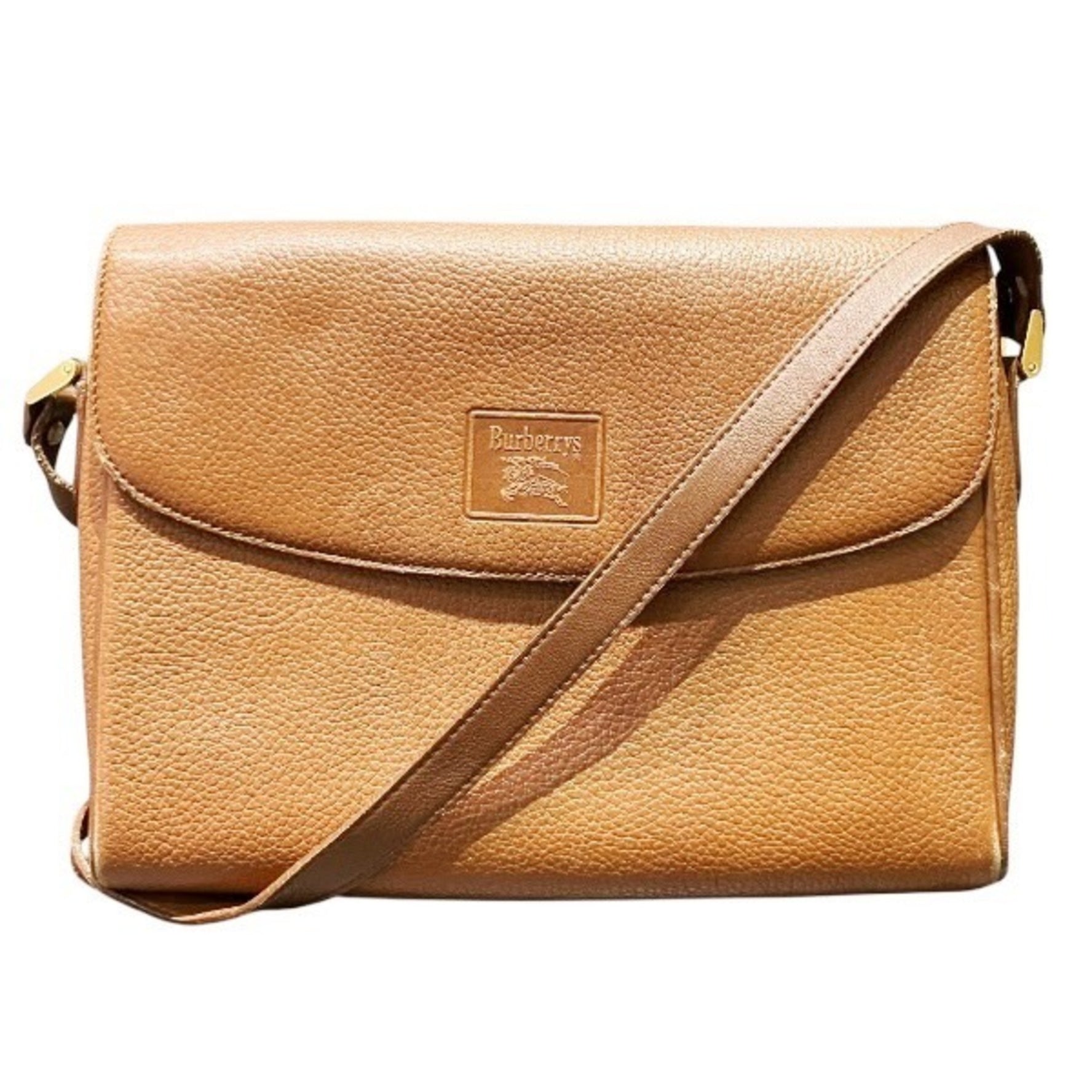 Burberry Leather Nova Check Shoulder Bag