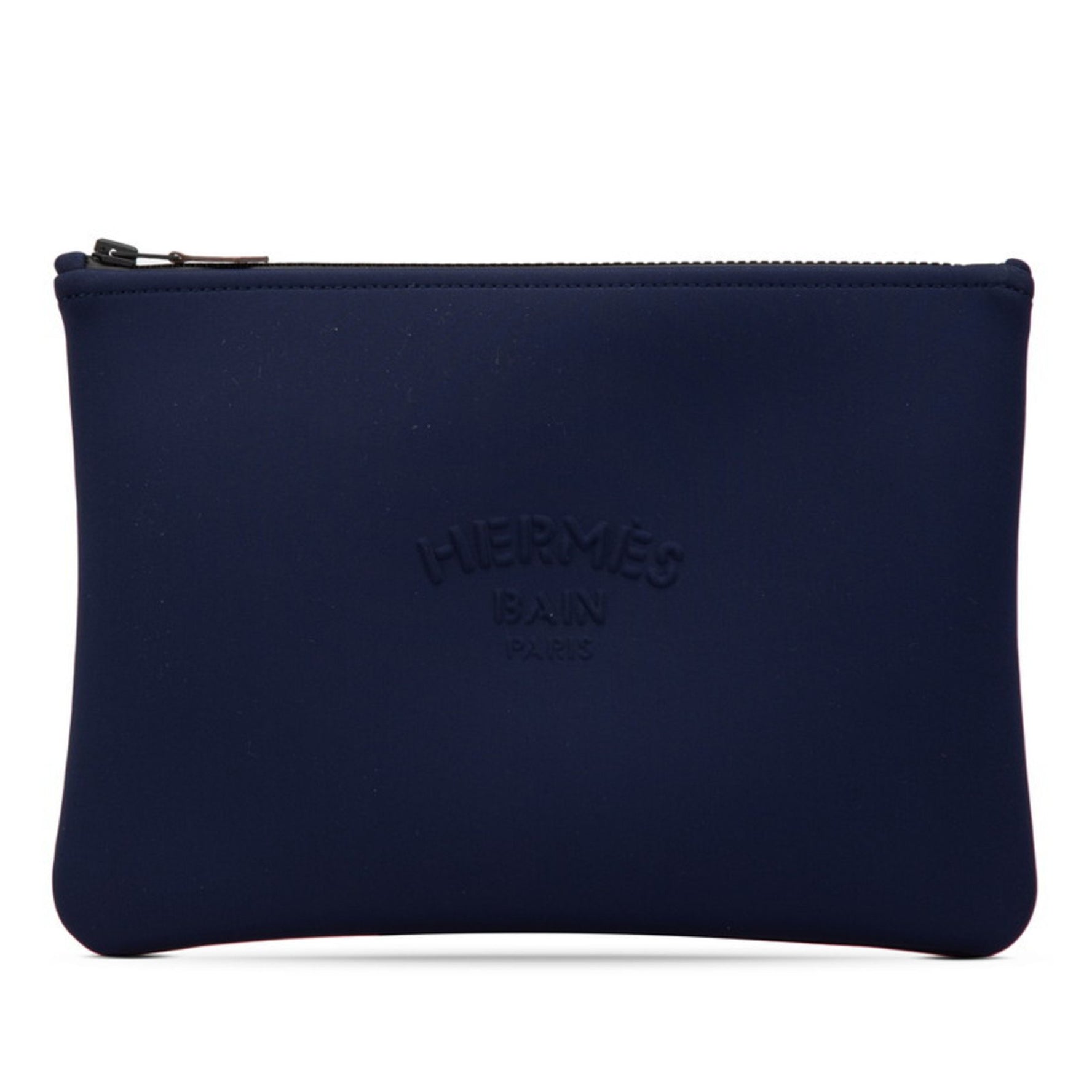 Hermes Truss Flat Neoban MM Pouch Navy Polyamide Women's HERMES