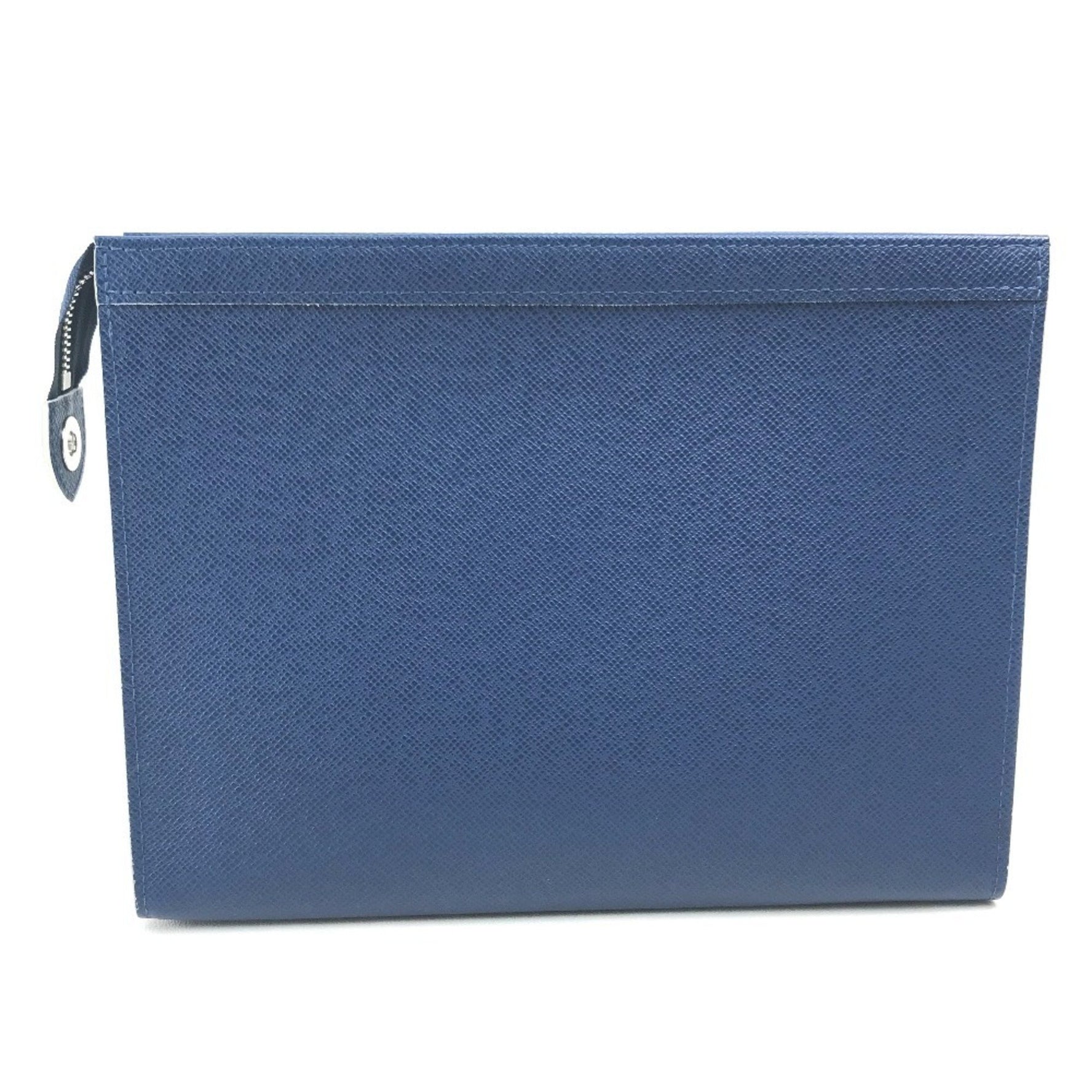 Louis Vuitton Taiga Pochette Voyage MM Clutch Bag/Pouch/Second Bag in Leather, Cobalt Blue
