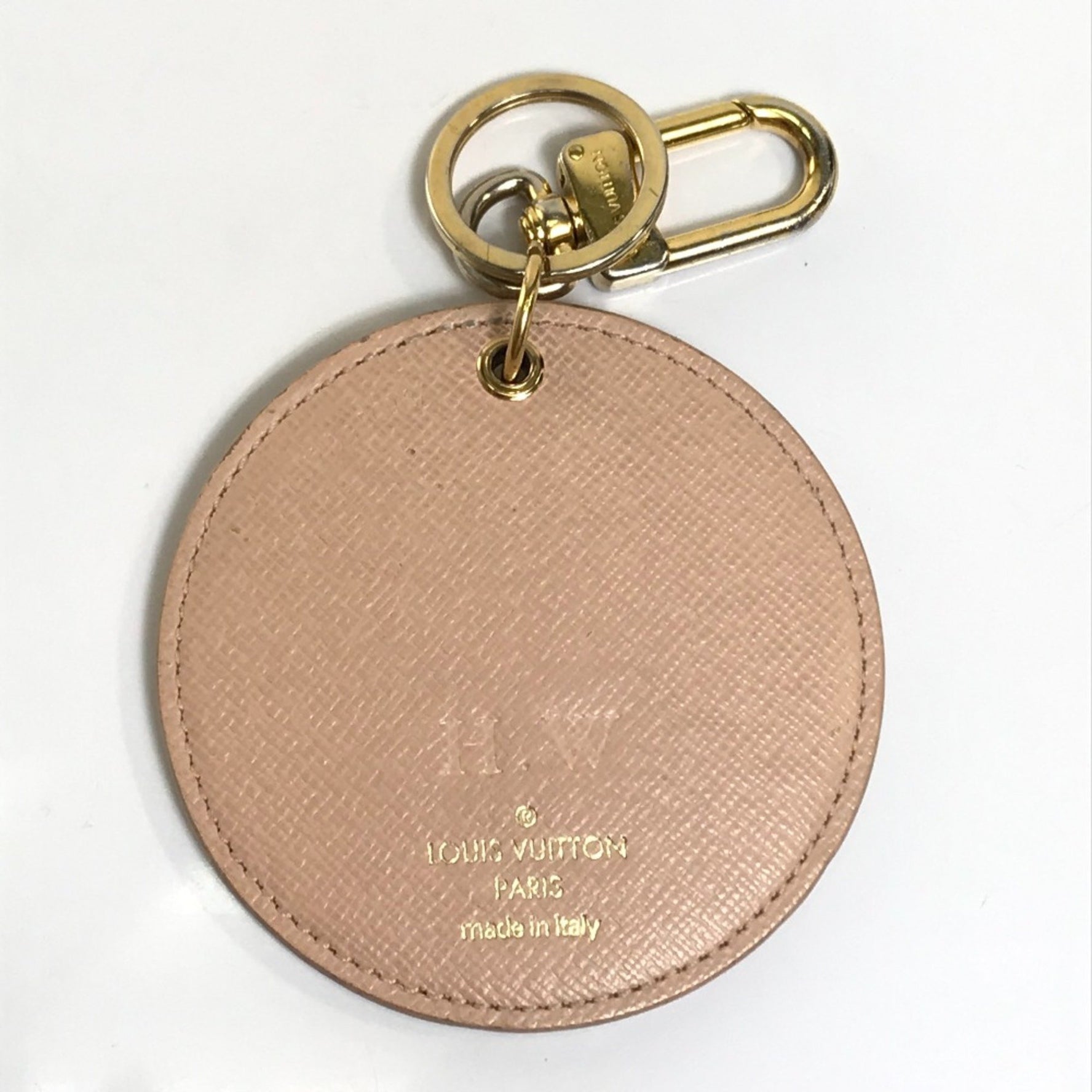 Louis Vuitton Damier Azur charm Key Holder x Pink