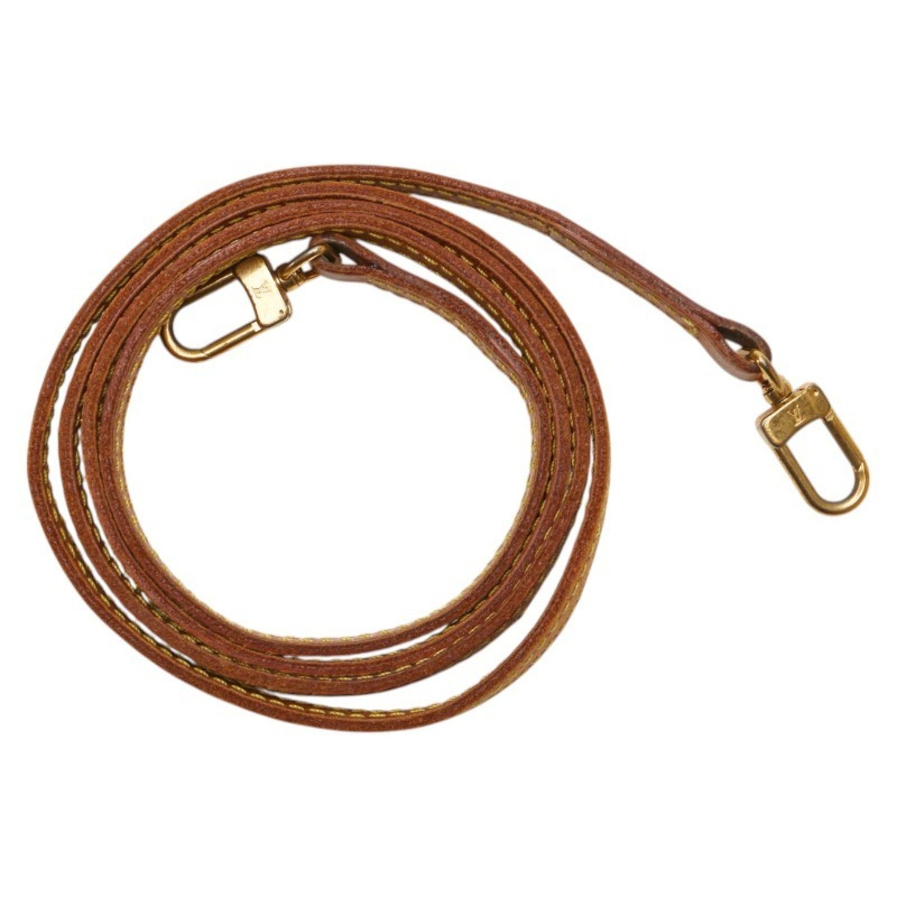 Louis Vuitton shoulder strap, beige leather, women's LOUIS VUITTON