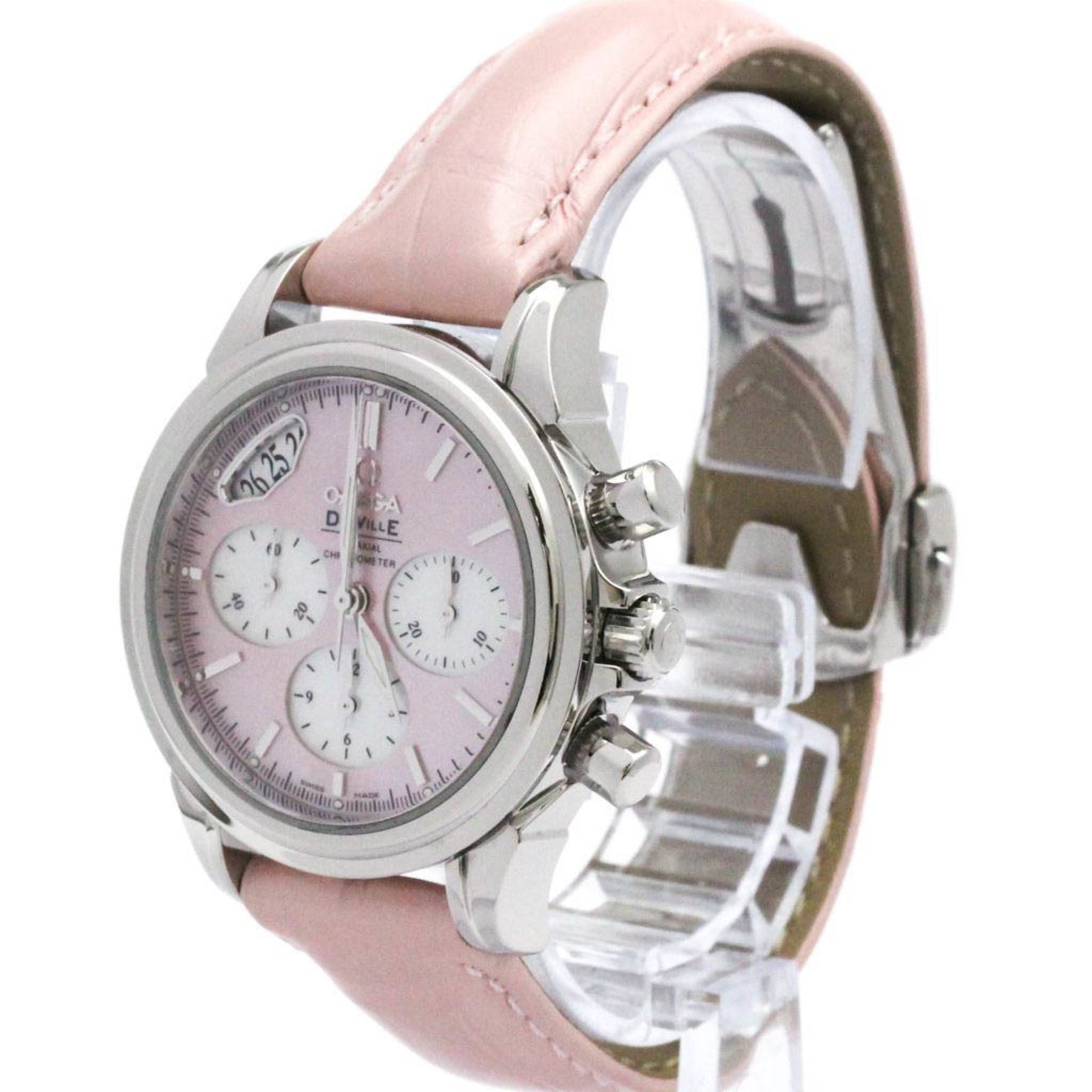 OMEGA De ville Co-axial Chronograph MOPDial Watch 4878.74.34 Polished