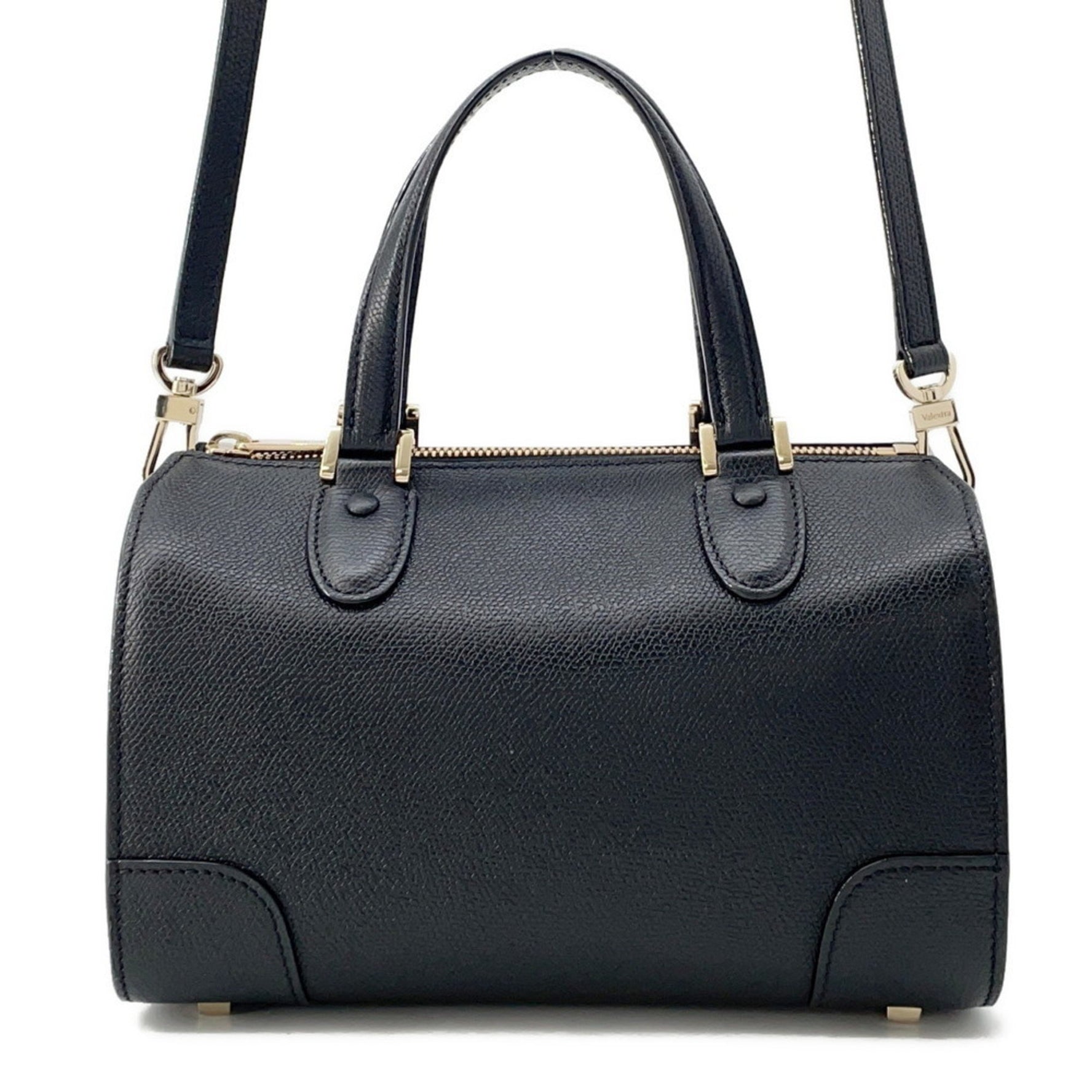 Valextra Handbag Babila Mini Leather WBBB0031028LOC99NN Shoulder Bag Black