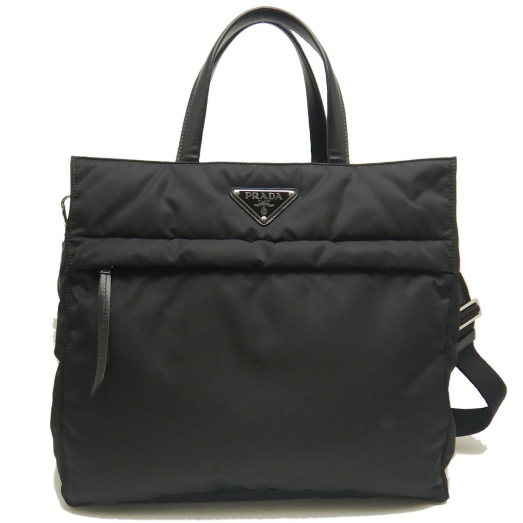 PRADA Tessuto Tote Bag in Nylon and Leather