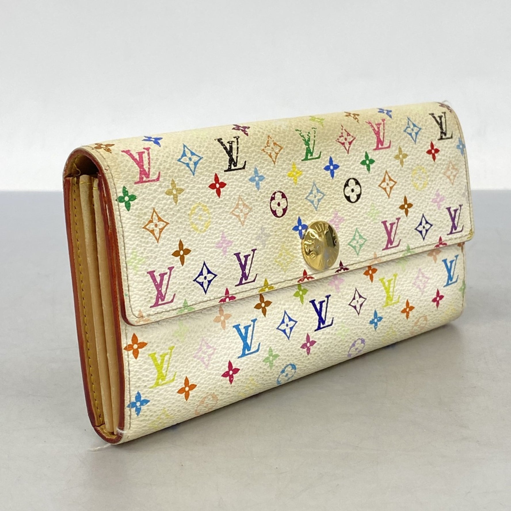 Louis Vuitton Monogram Multicolore Long Wallet Porte Monnaie Credit Bron