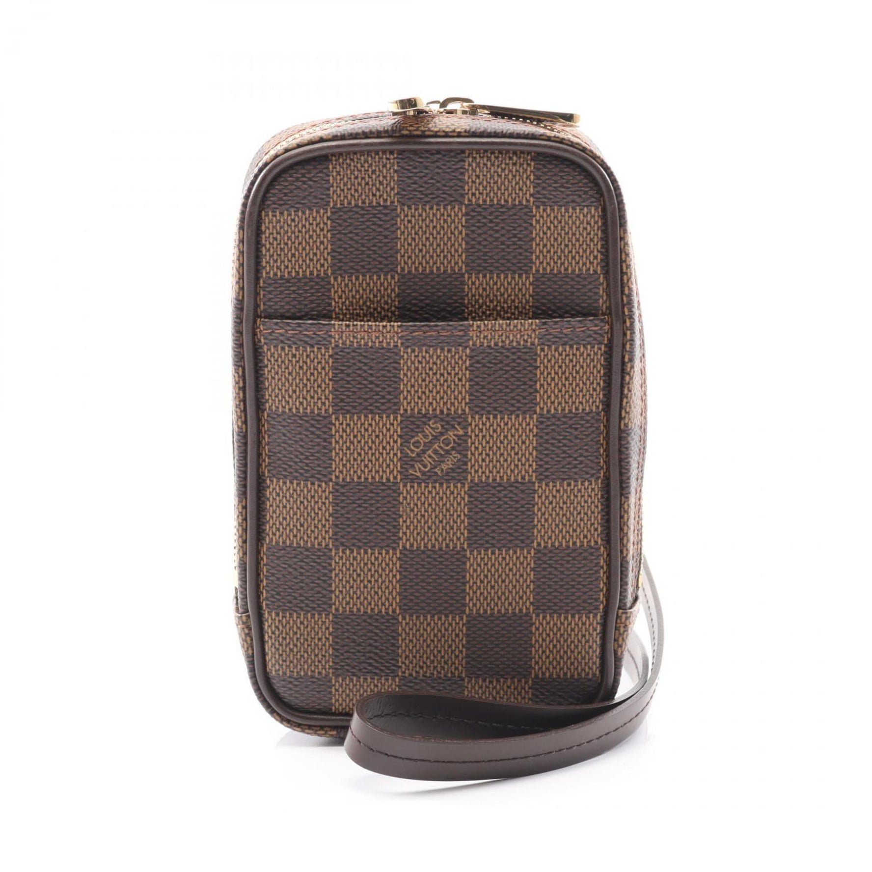 Louis Vuitton Etui Okapi GM Pouch Bag, Leather Damier, Brown