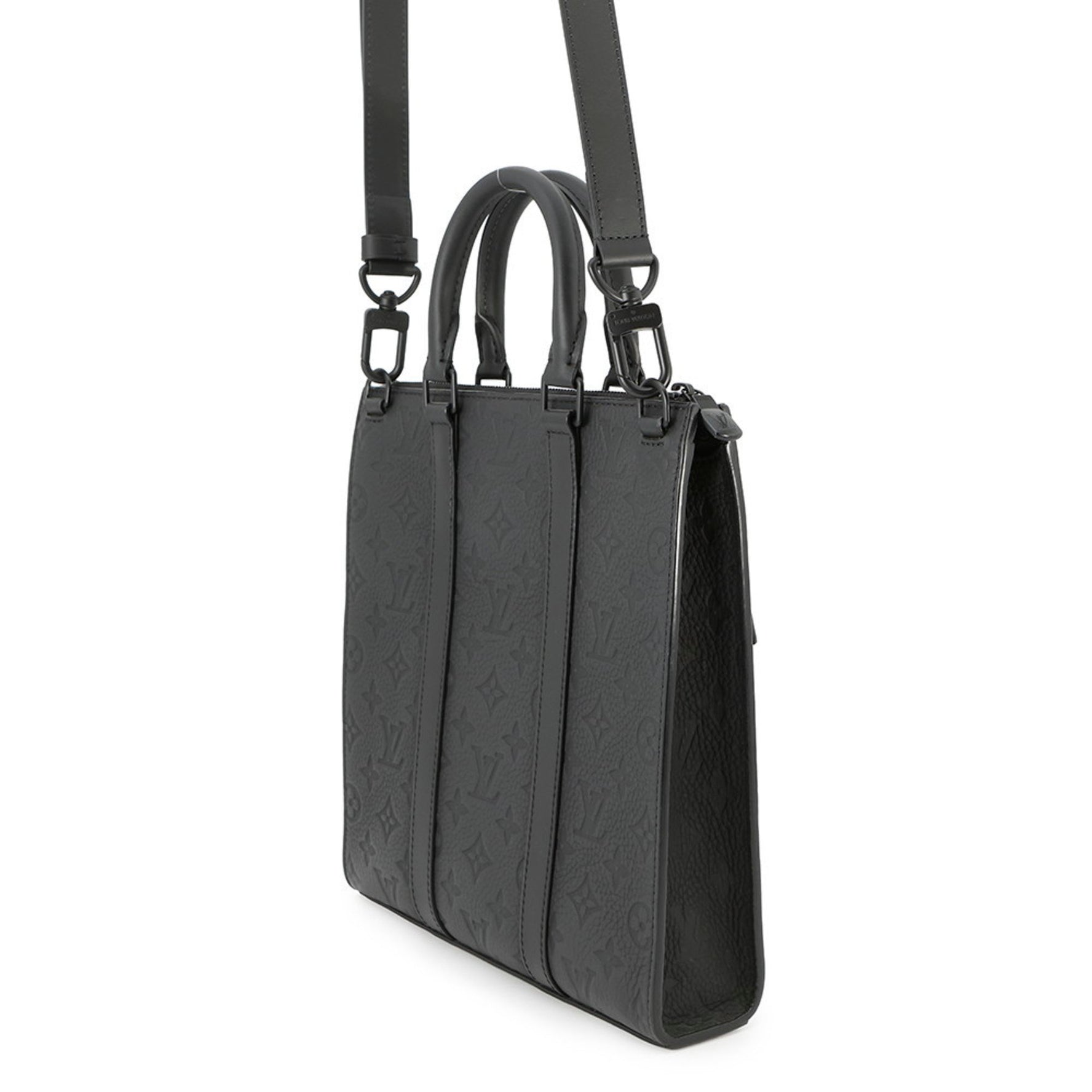 Louis Vuitton Monogram Taurillon Sac Plat Cross Handbag M21884 LOUIS VUITTON 2-way Black