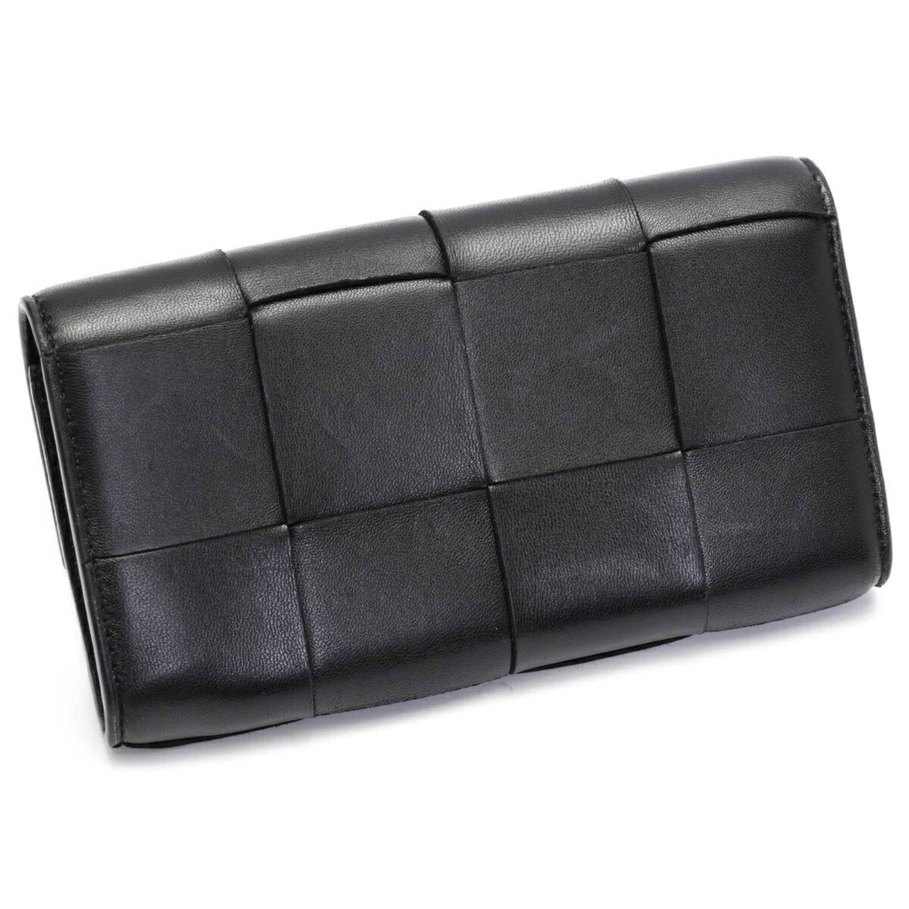 BOTTEGA VENETA Cassette Large Flap Wallet Intrecciato Leather